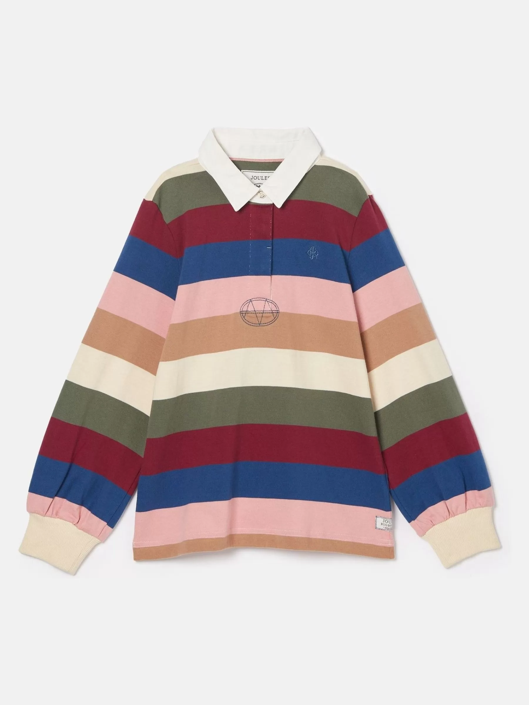 Joules Kids' Sammie Stripe Rugby Top Multi Best