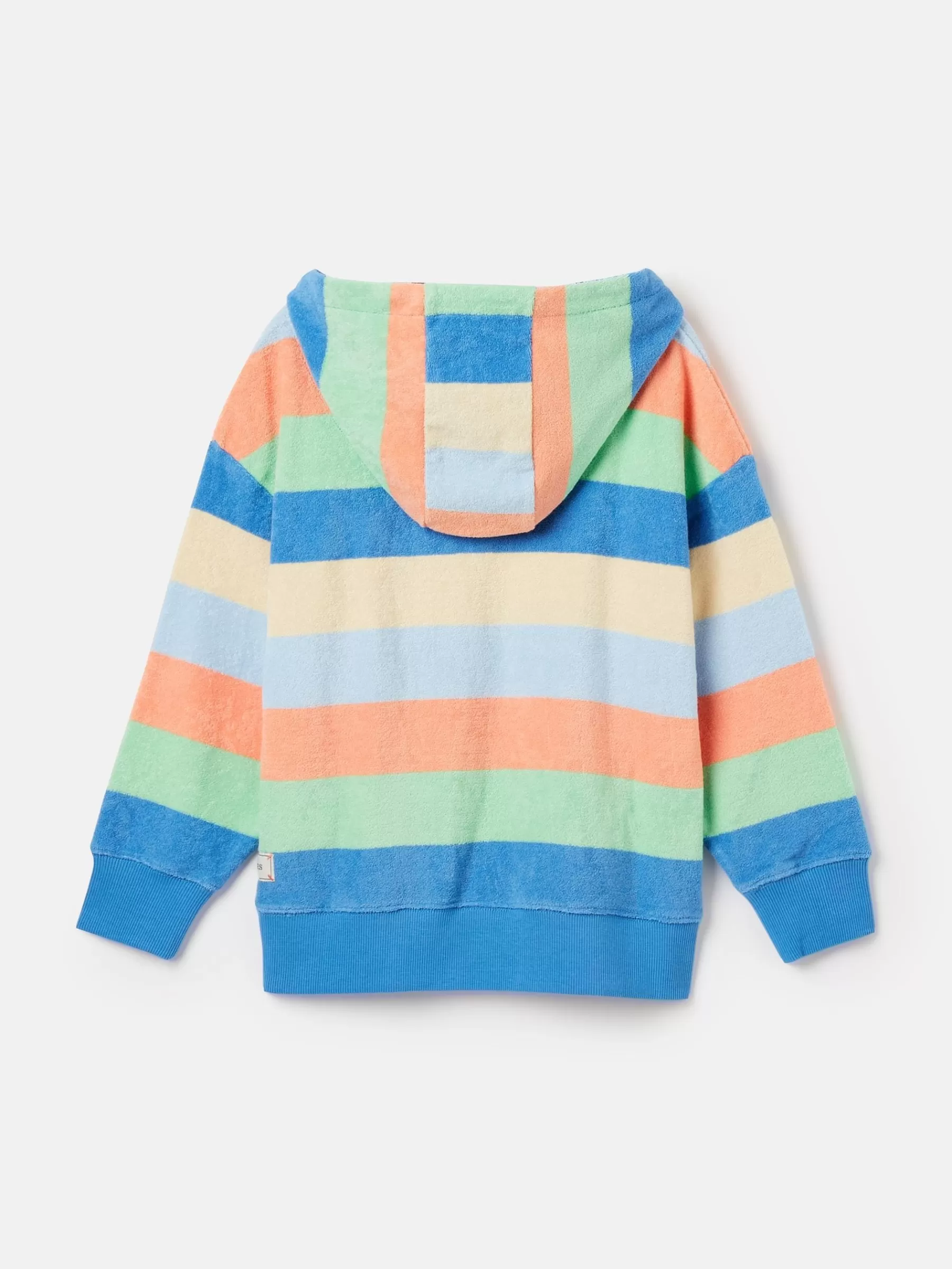 Joules Kids' Shoreside Multi Stripe Towelling Hoodie MultiStripe Cheap