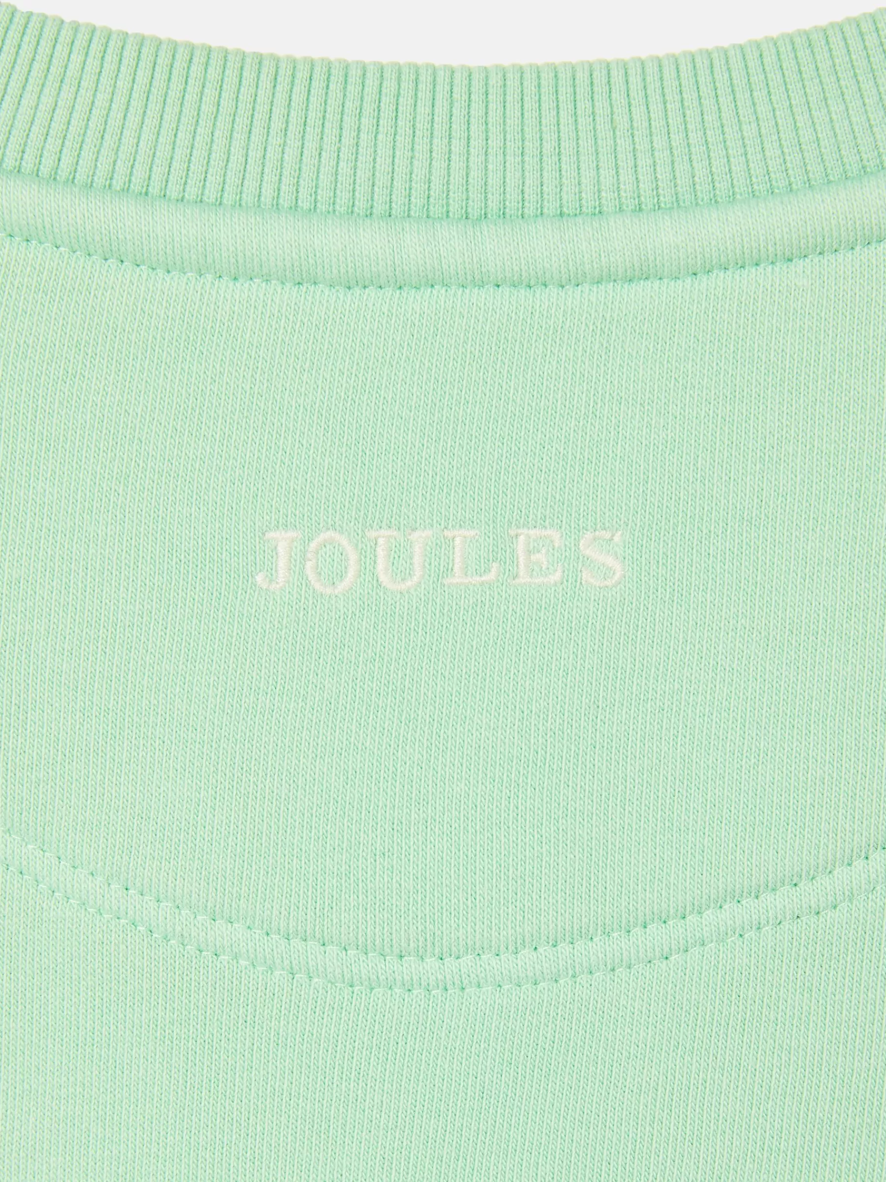 Joules Kids' Sundaze Crew Neck Slogan Sweatshirt Green Outlet