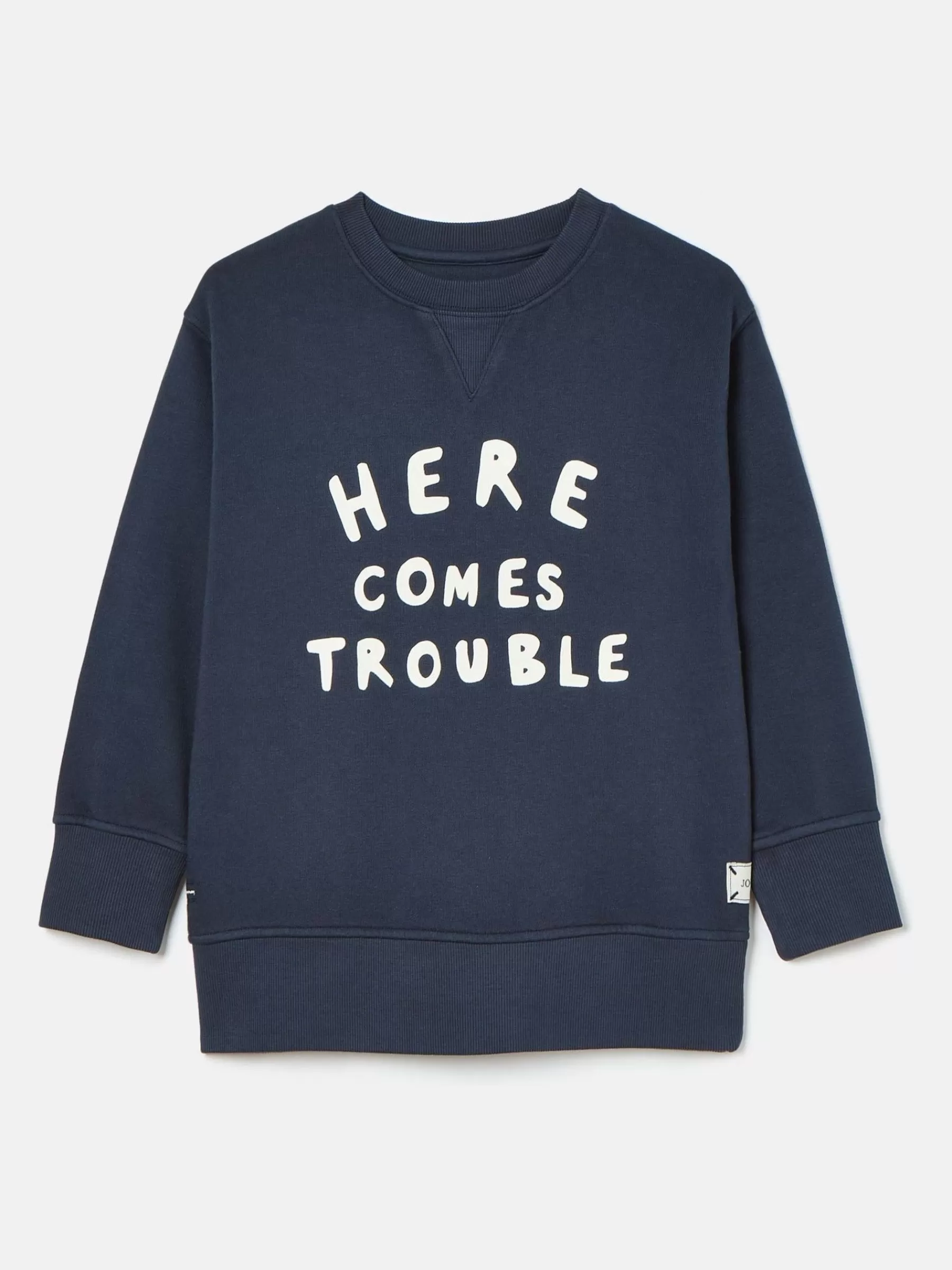 Joules Kids' Sundaze Navy Blue Crew Neck Slogan Sweatshirt NavyBlue Outlet