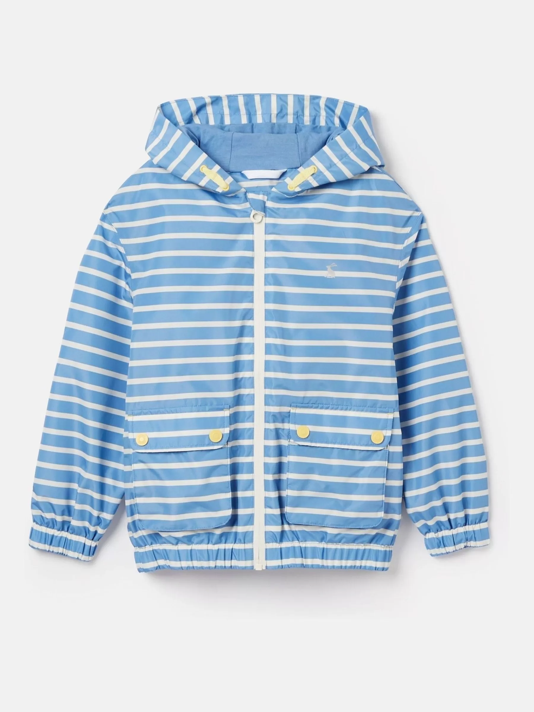 Joules Kids' Windbreaker Blue & White Striped Waterproof Raincoat Blue&WhiteStriped Best