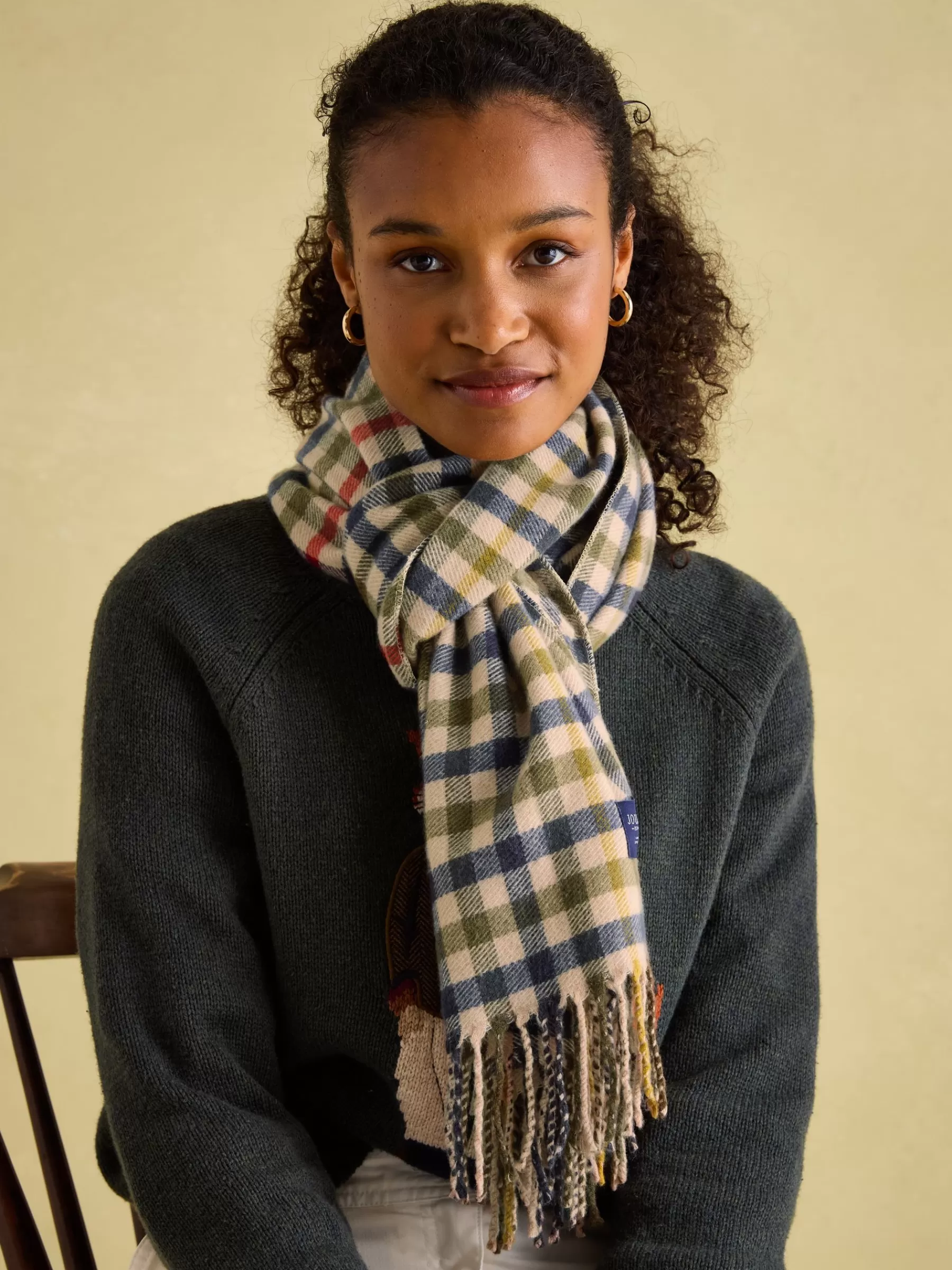 Joules Langtree Scarf Checked Fashion