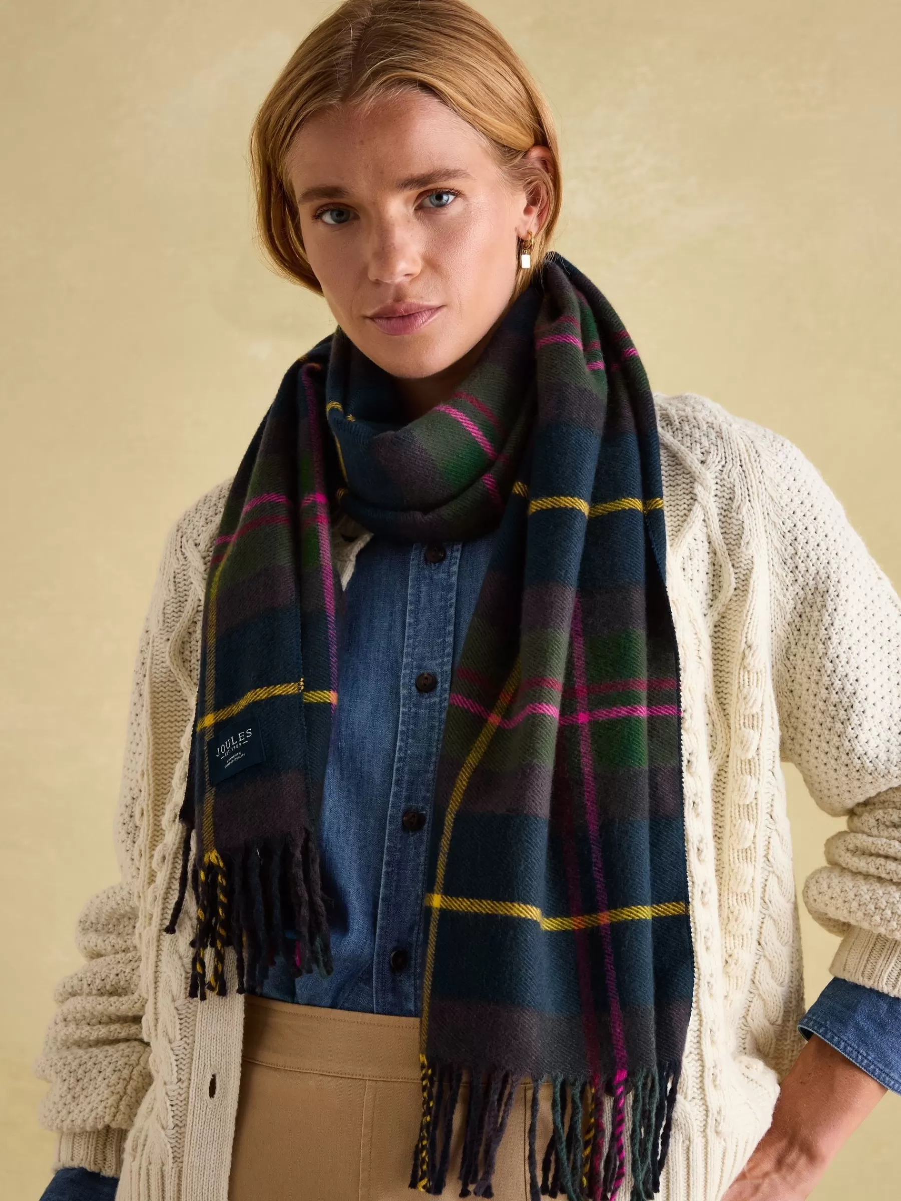 Joules Langtree Scarf Navy New