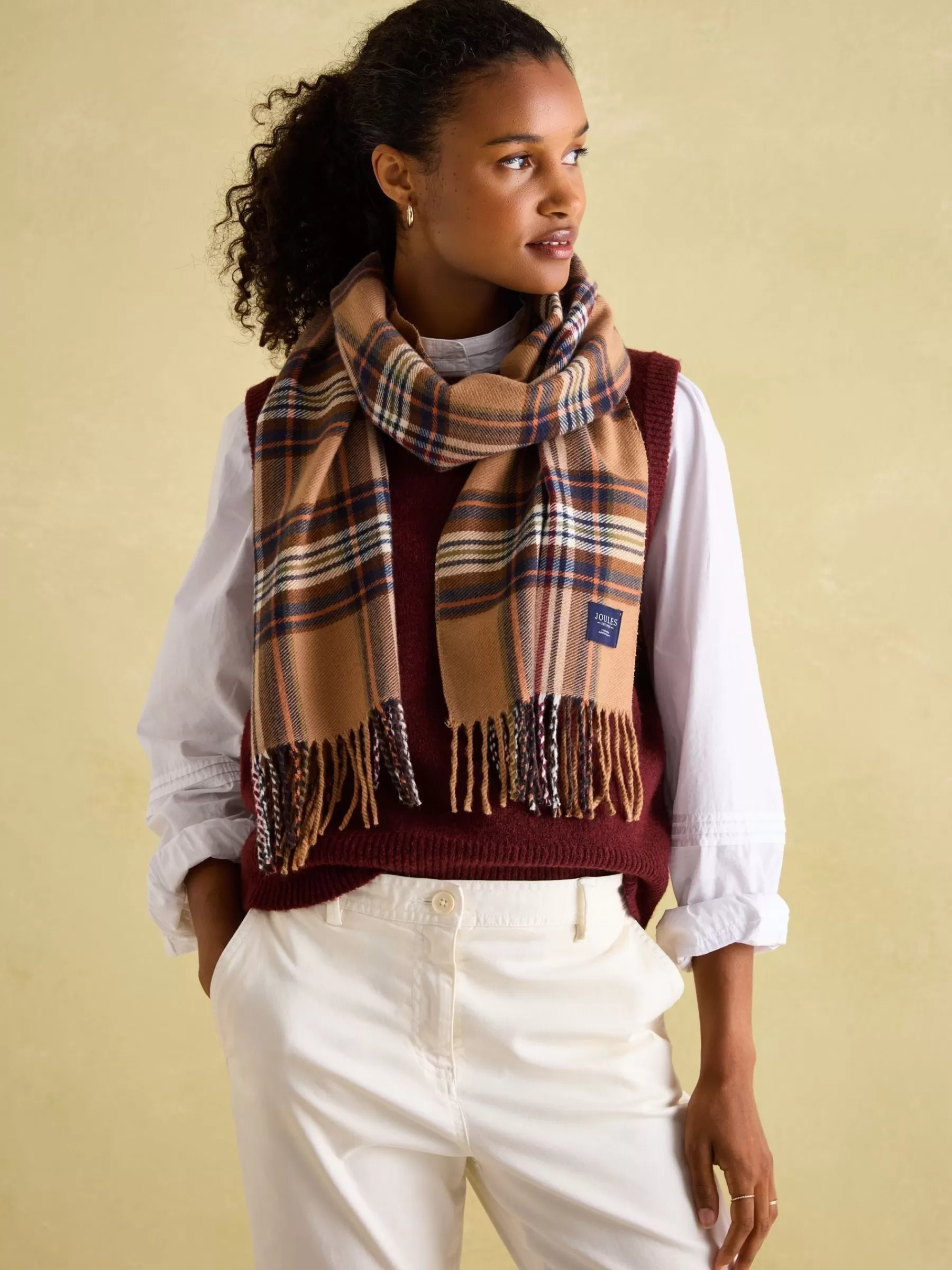 Joules Langtree Rust Brown Scarf RustBrown Store