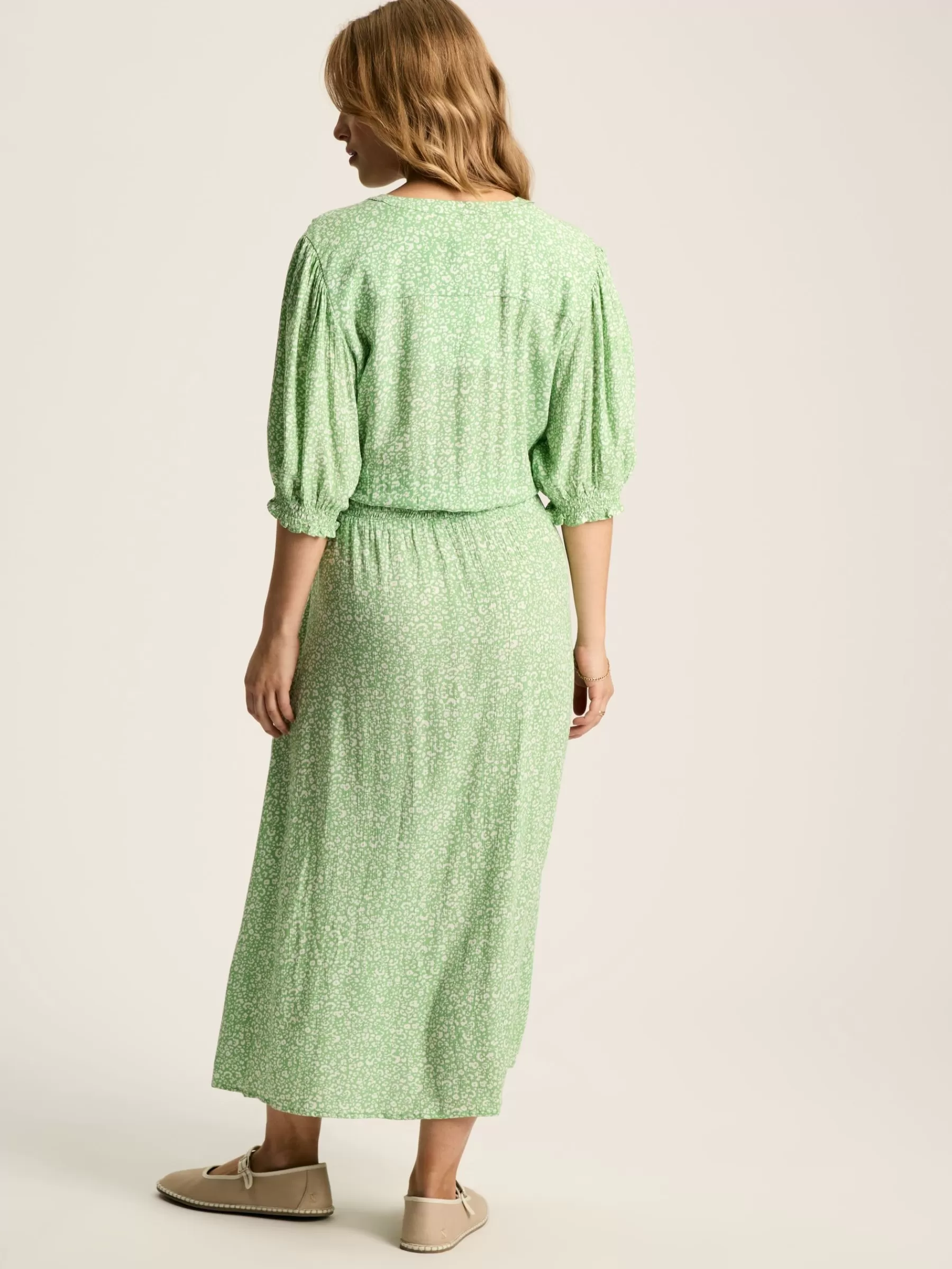 Joules Laurie Viscose Midi Dress Green Best Sale