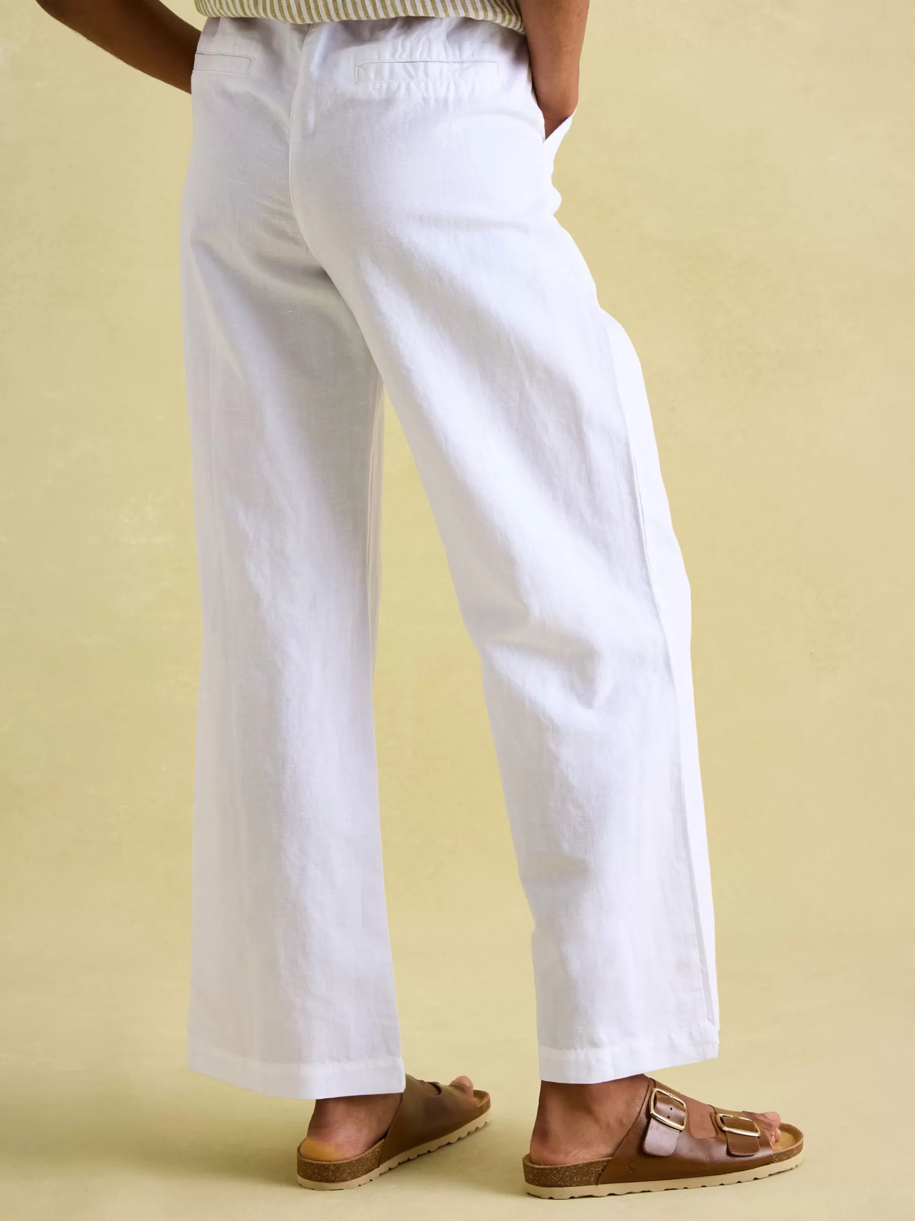 Joules Linen Blend Trousers White Best