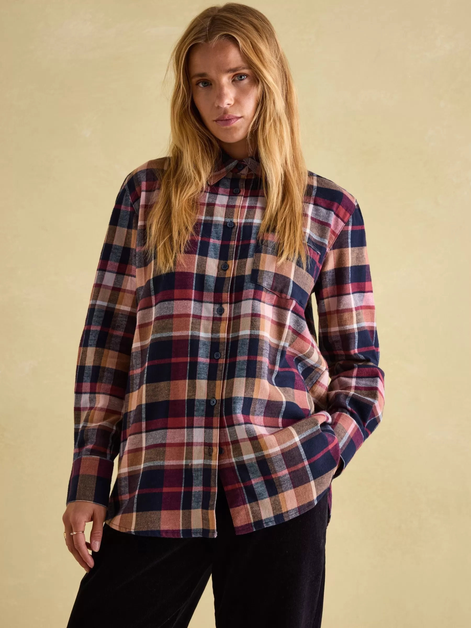 Joules Lorena Brushed Shirt Check Store