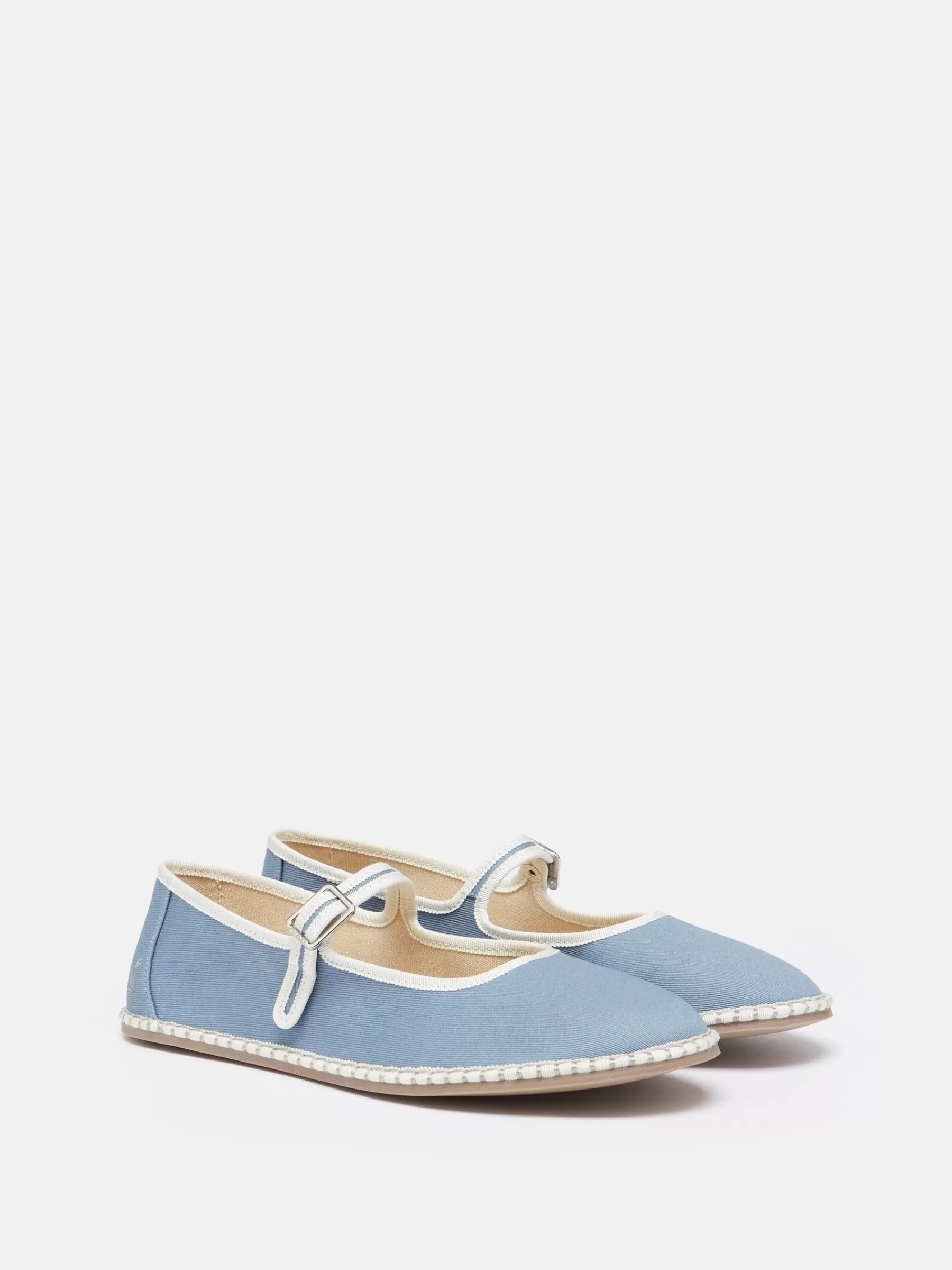 Joules Maddison Light Blue Canvas Mary Jane Shoes LightBlue Cheap