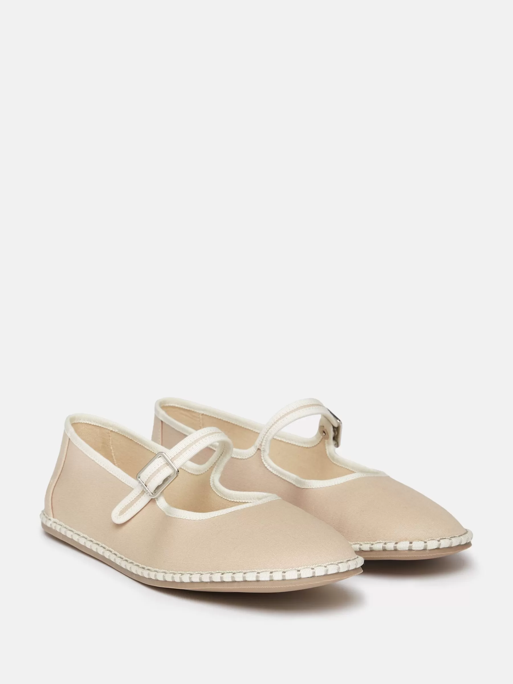 Joules Maddison Canvas Mary Jane Shoes Neutral Sale