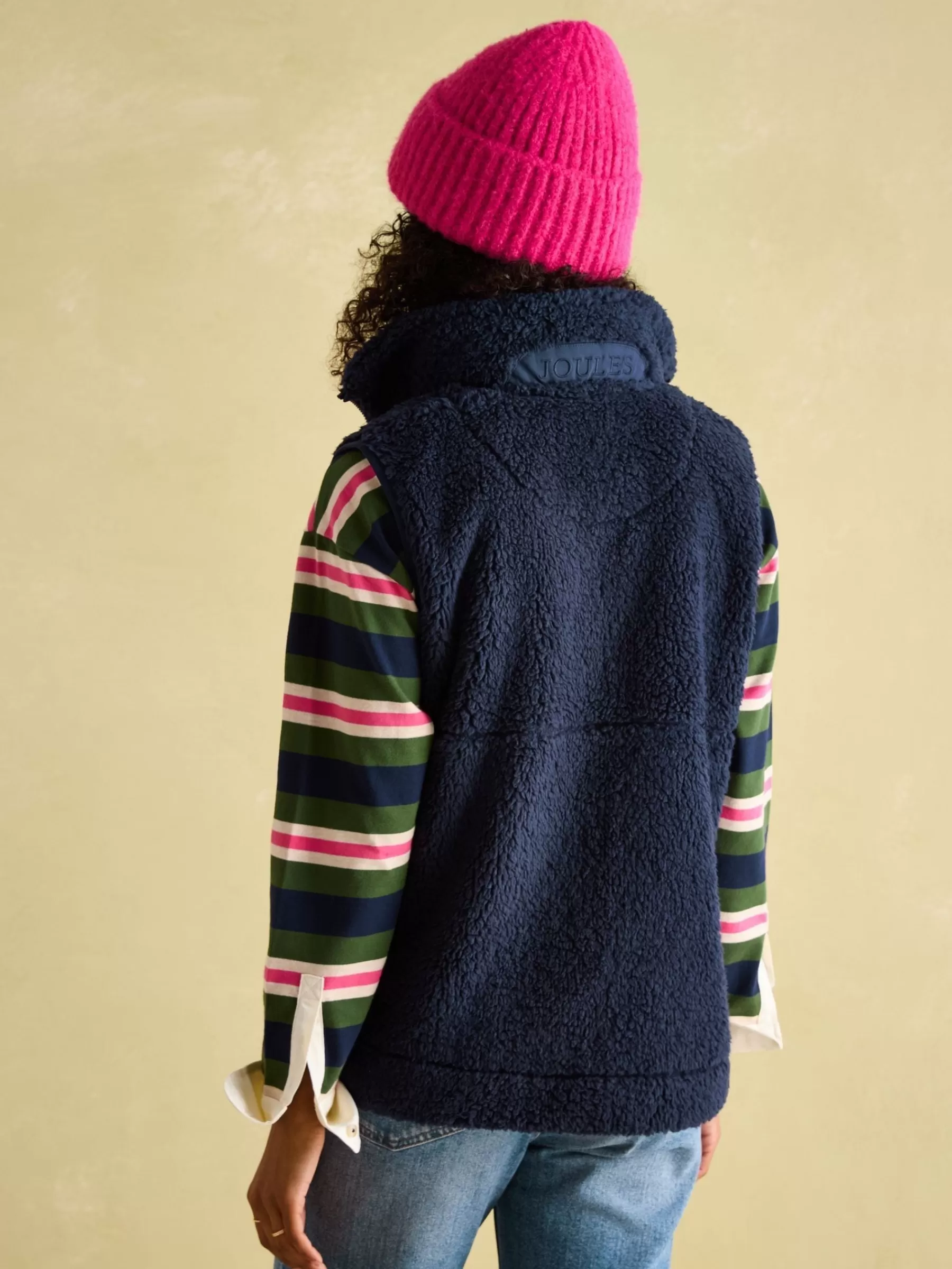 Joules Mallory Navy blue Fleece Gilet Navyblue Fashion