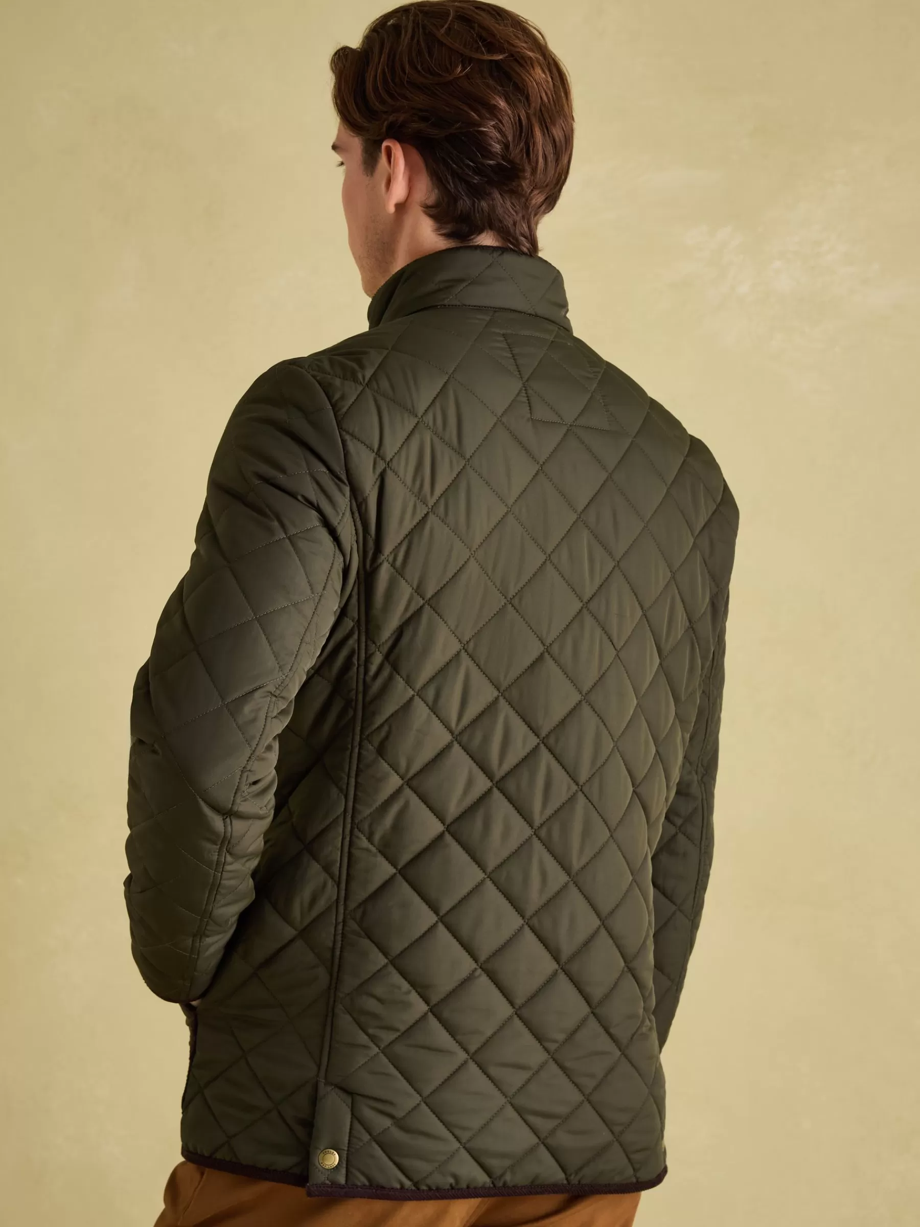 Joules Maynard Diamond Quilted Jacket Green Shop