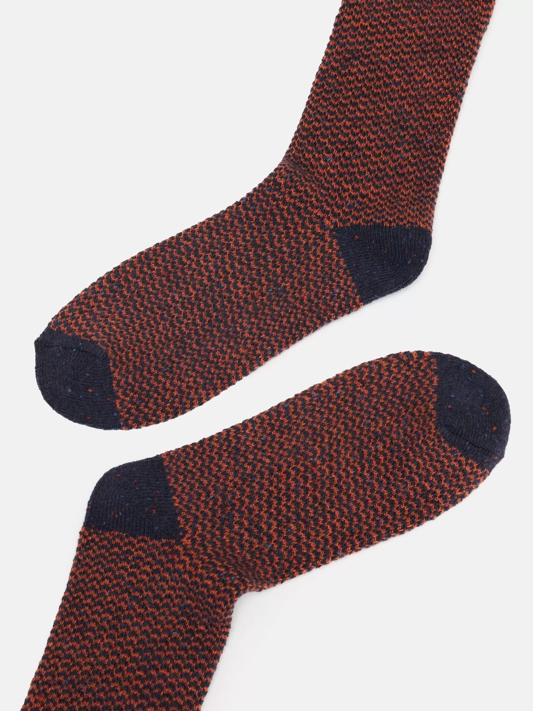 Joules Men's Cabin Socks Rust/Navy Online