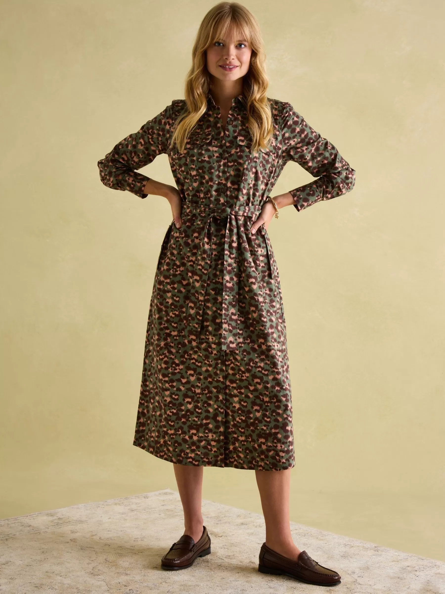 Joules Meredith Midi Shirt Dress Leopard Fashion