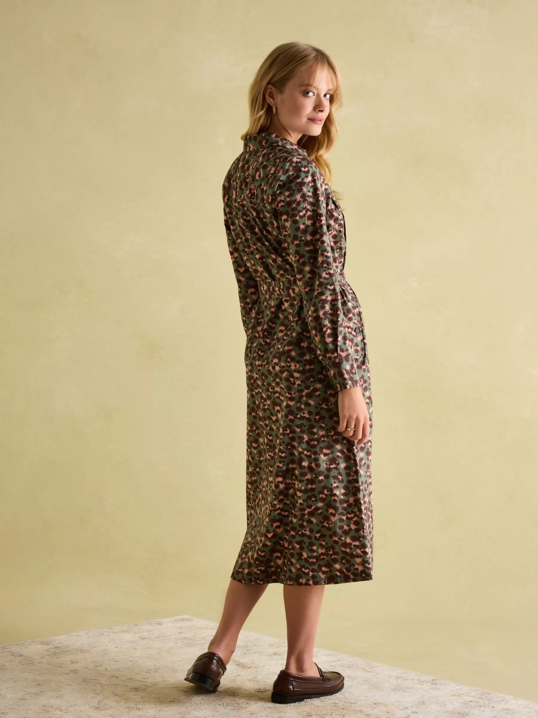 Joules Meredith Midi Shirt Dress Leopard Fashion