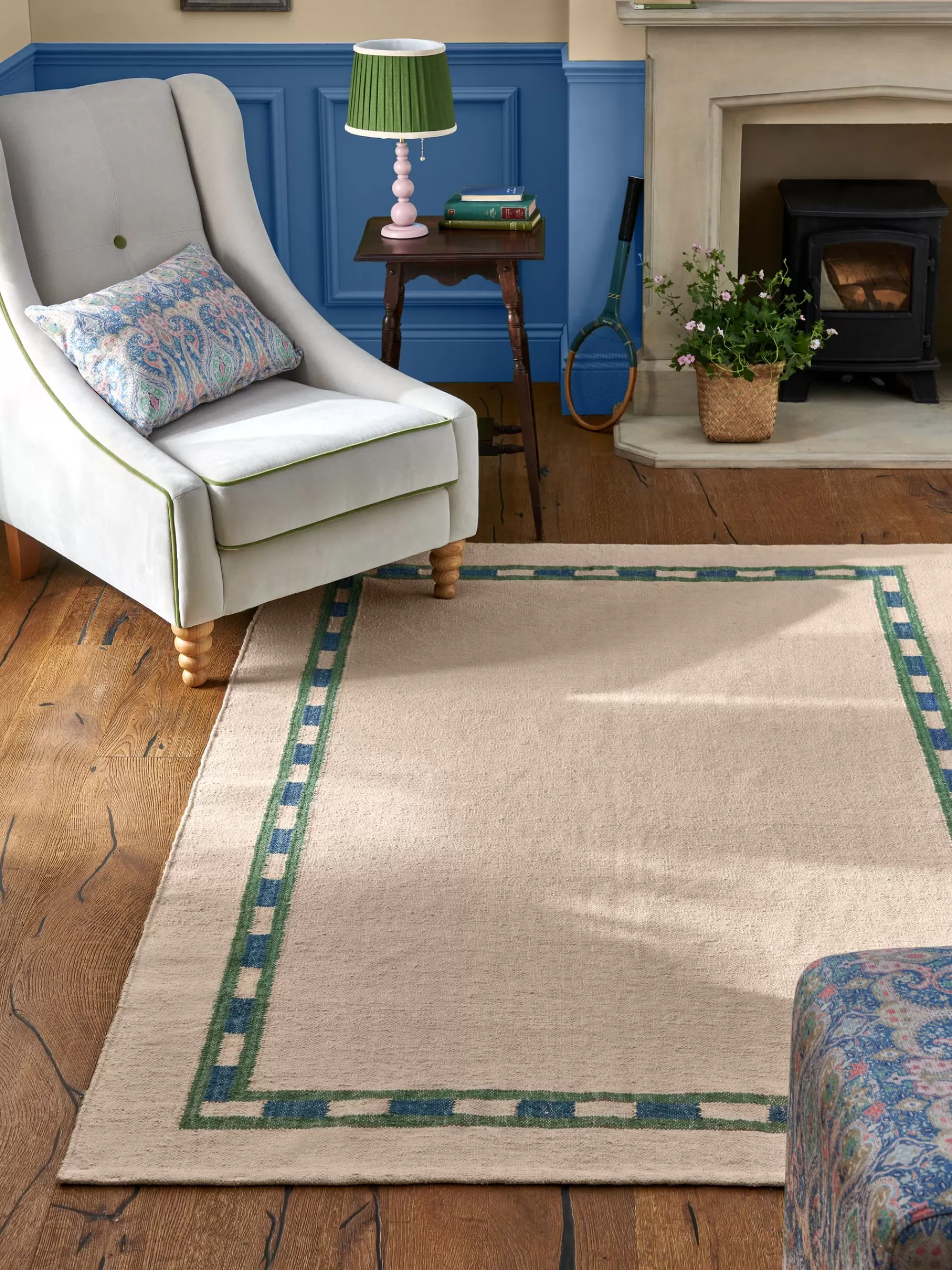 Joules Mannington Jute Border Rug Natural Flash Sale