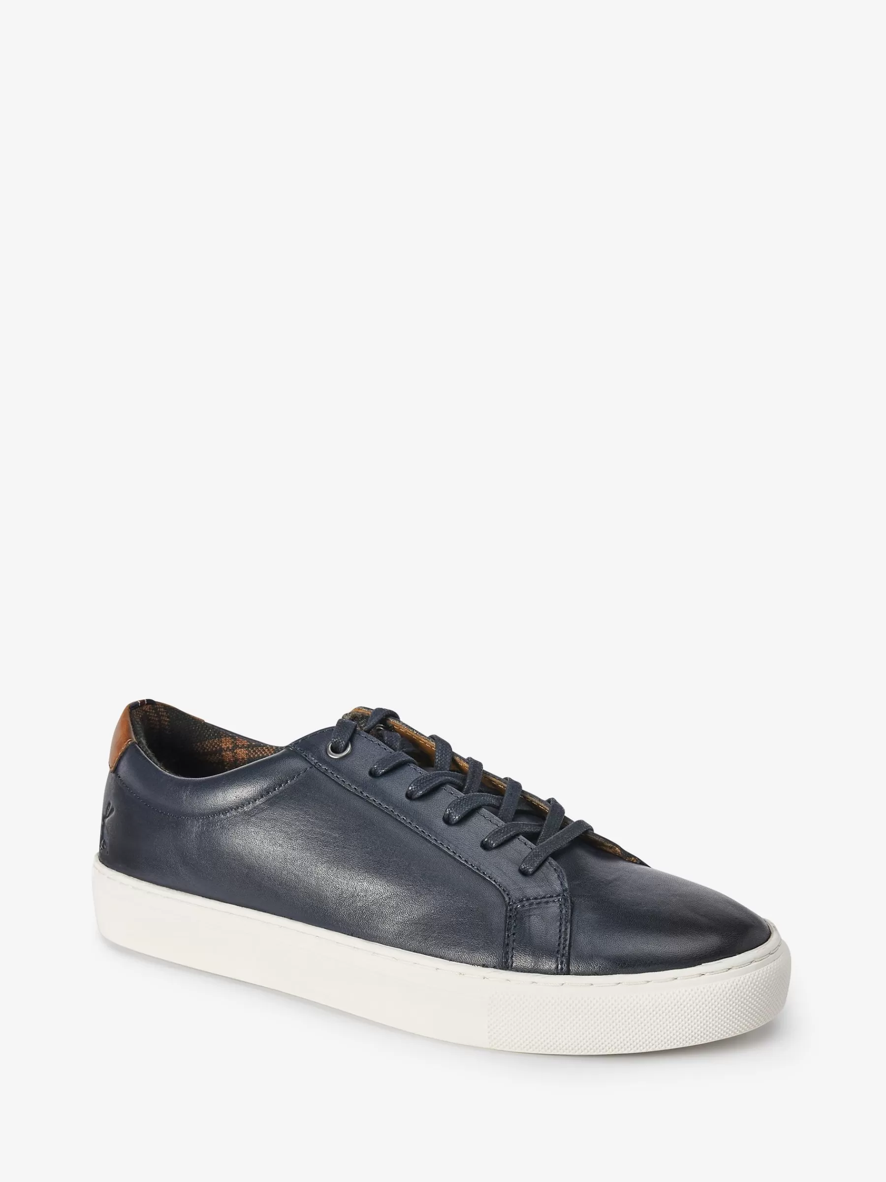 Joules Navy Blue Leather Trainers NavyBlue Hot