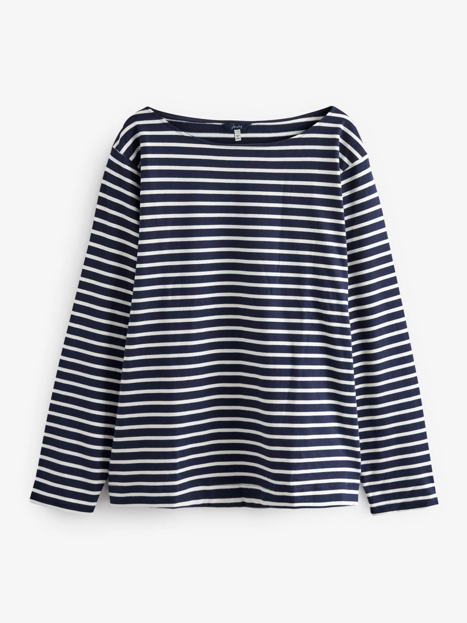 Joules New Harbour Navy Stripe Boat Neck Breton Top NavyStripe Store