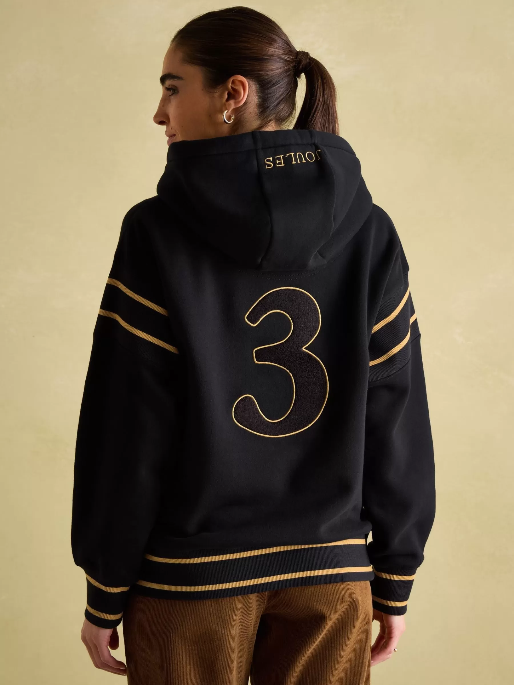 Joules Newham Embellished Hoodie Black Hot