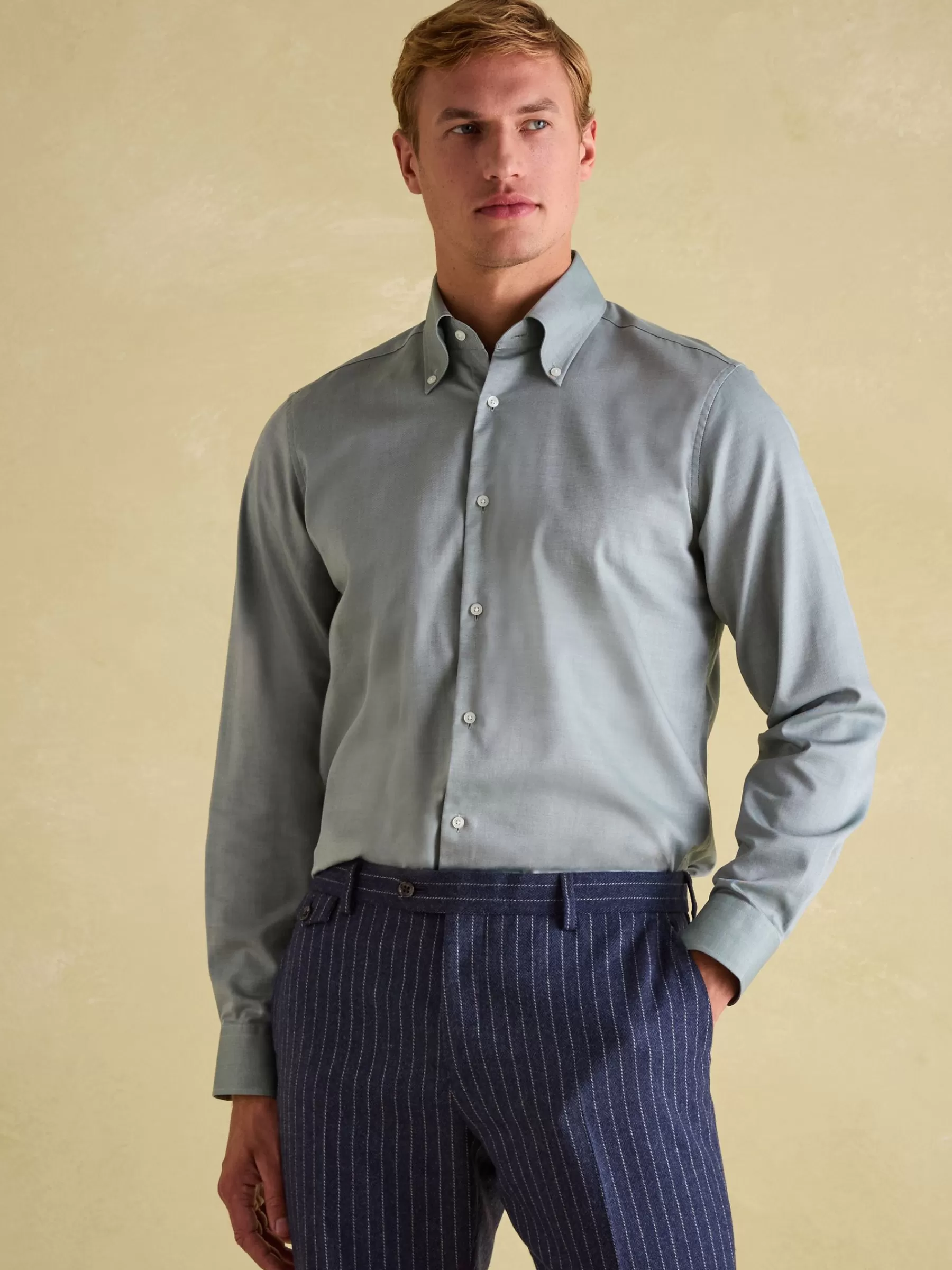 Joules Next Regular Fit Twill Single Cuff Shirt Green Shop