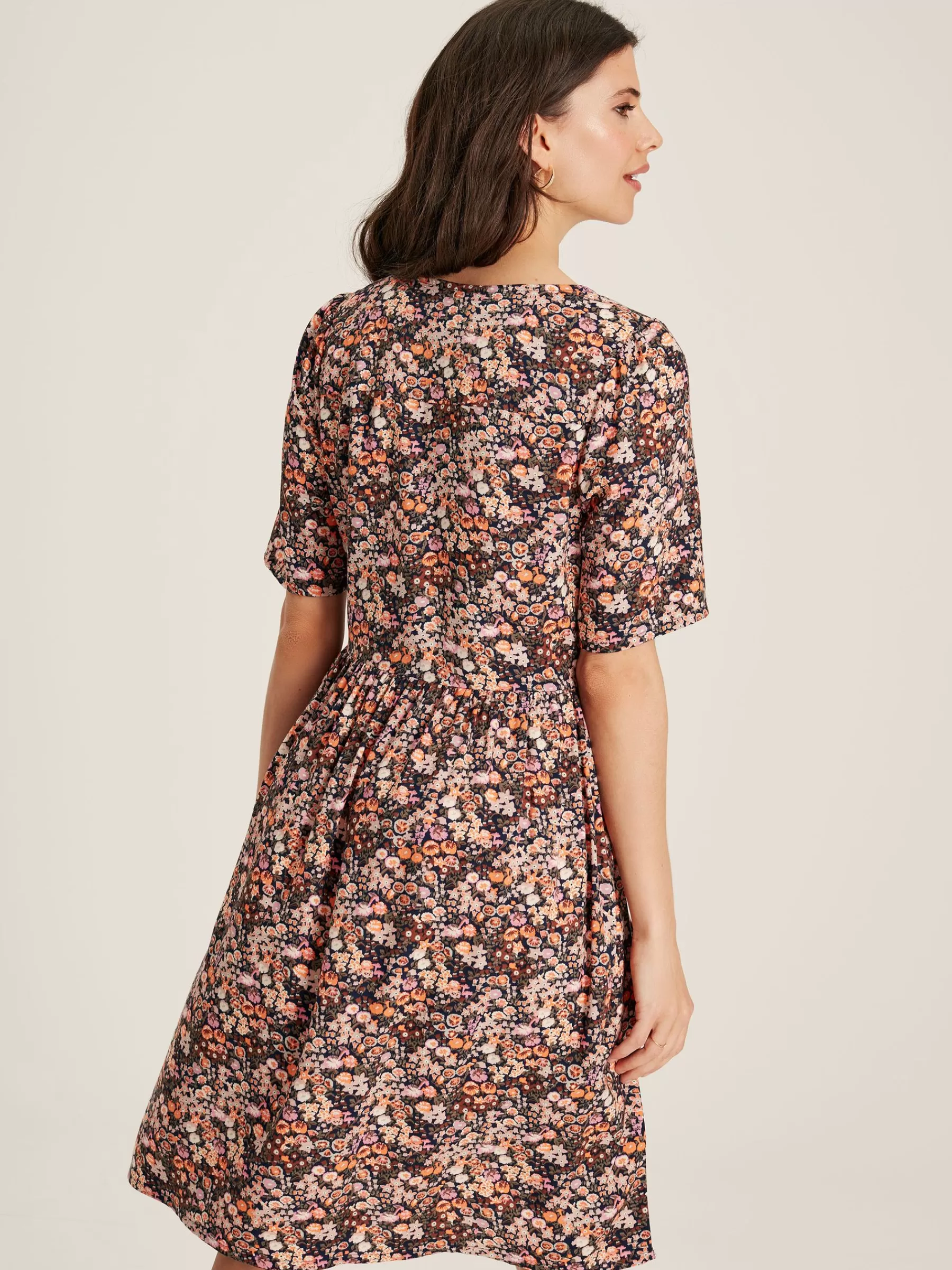 Joules Norah Square Neck Dress Multi Cheap