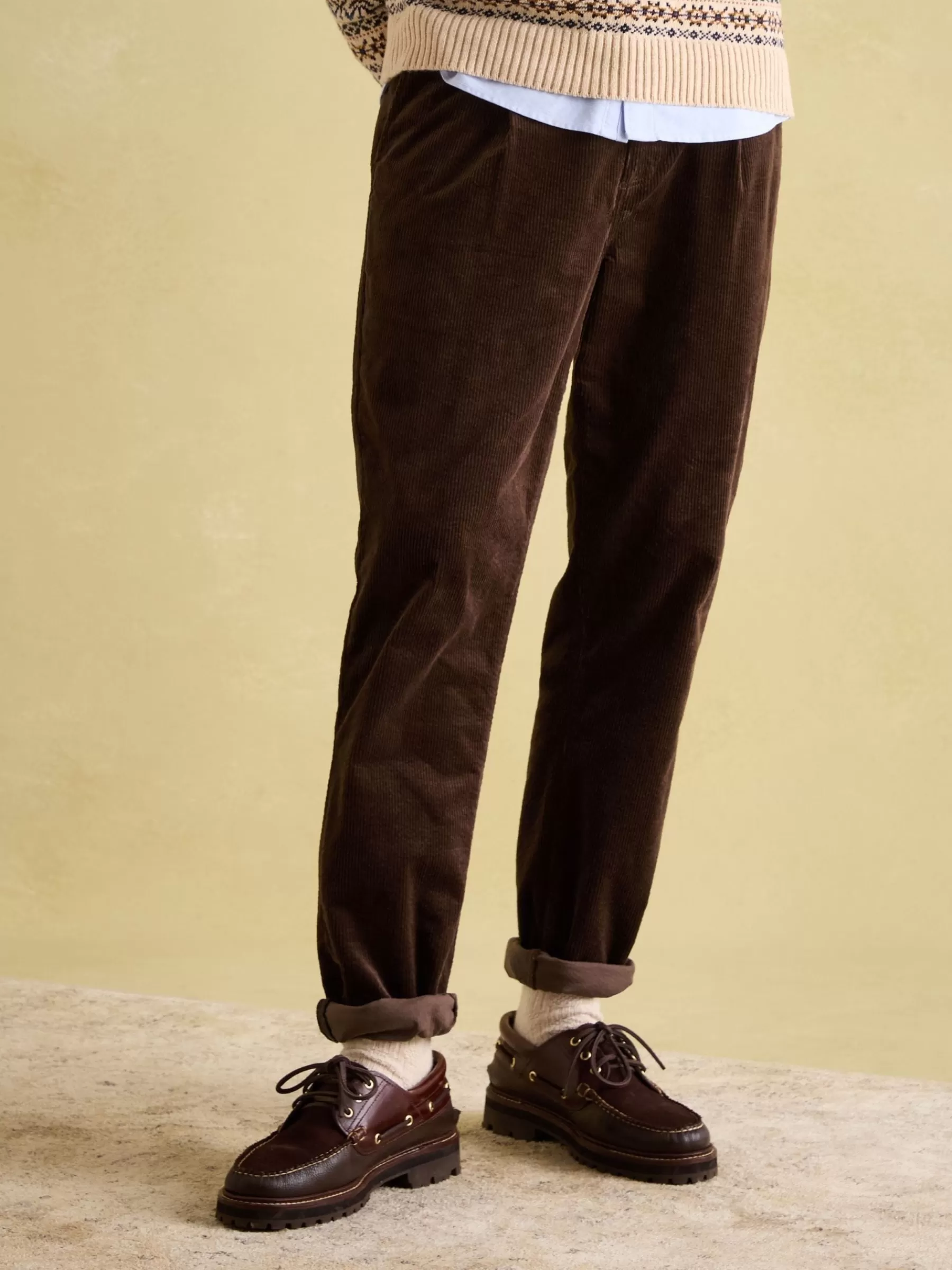 Joules Oaksey Jumbo Cord Trousers Brown Sale