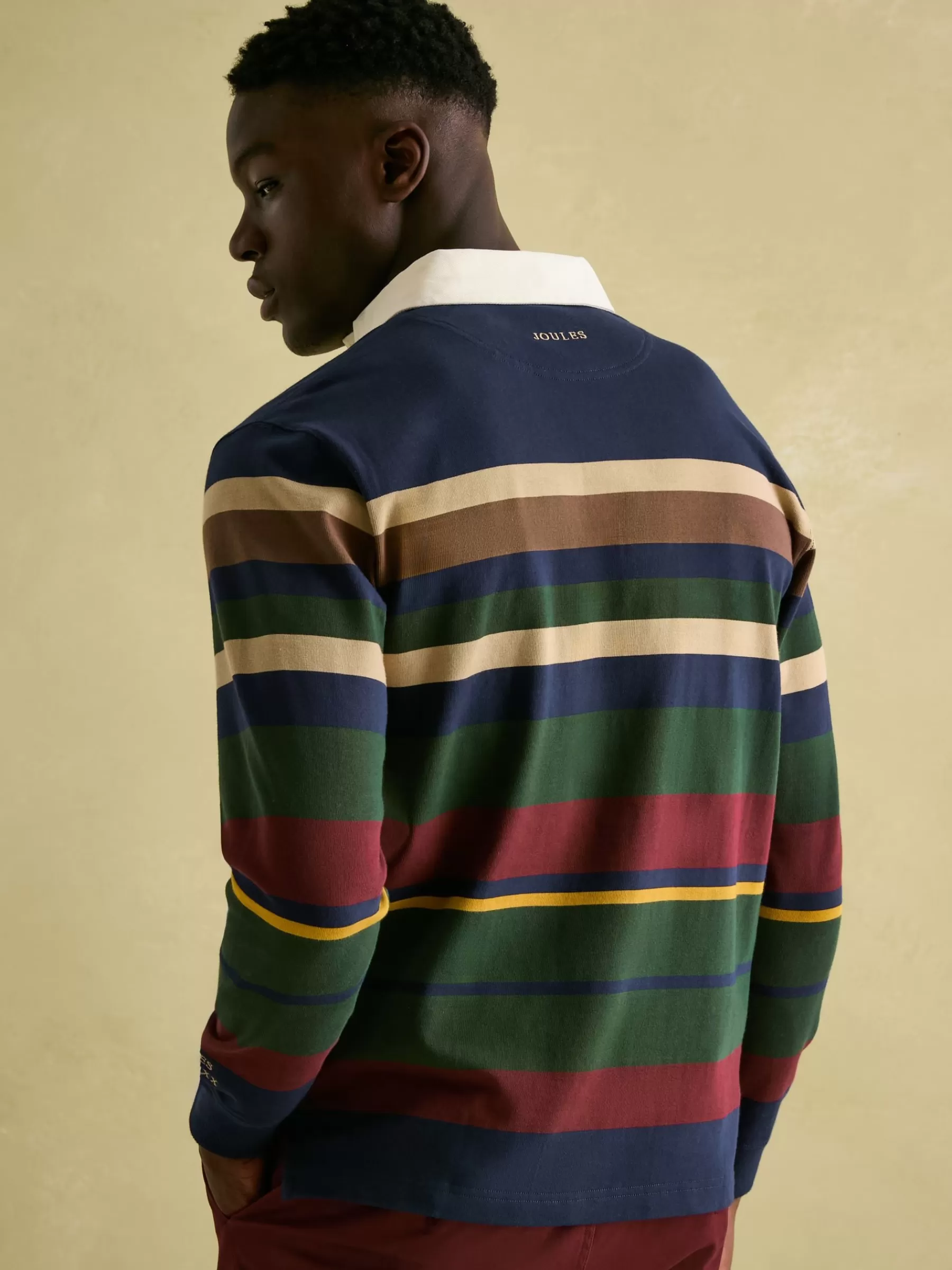 Joules Onside Striped Rugby Shirt Multi Cheap