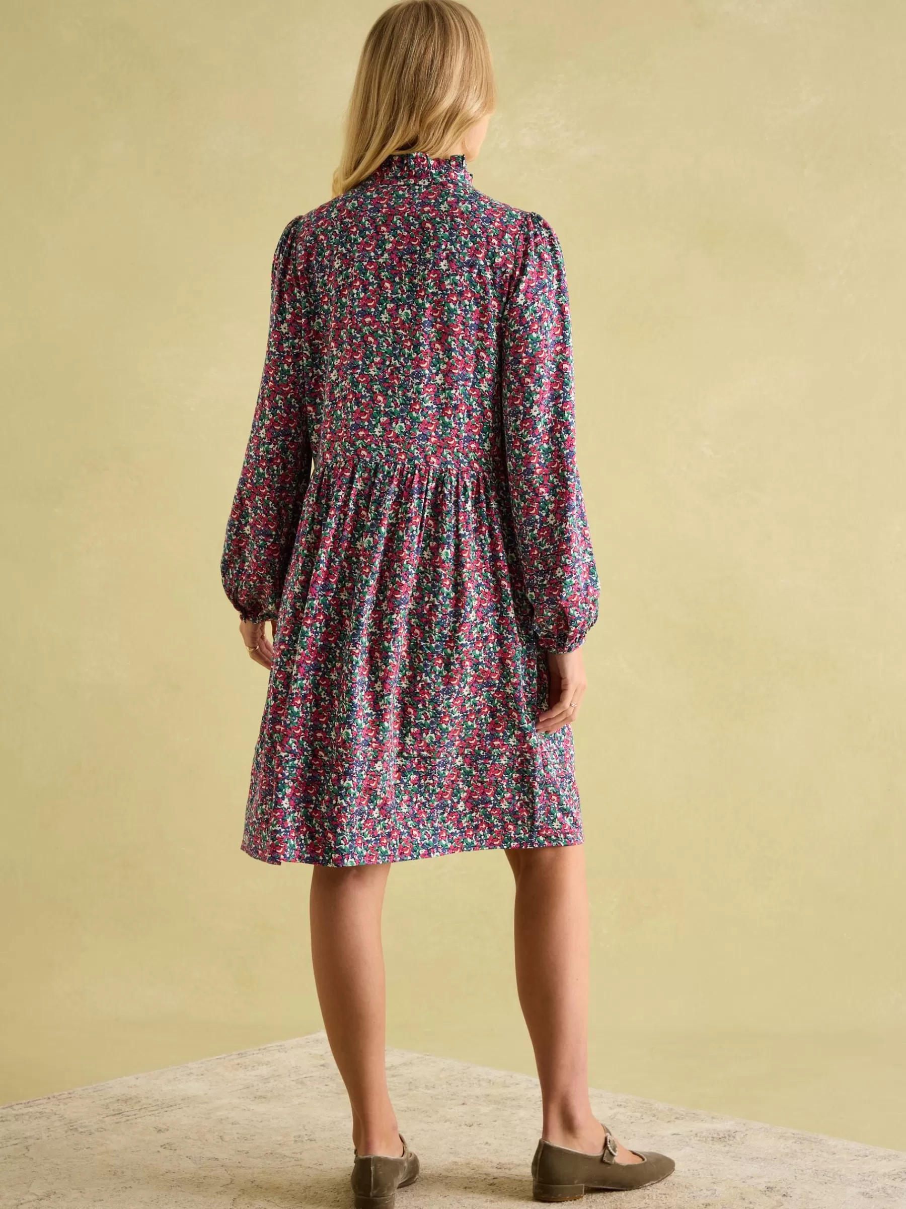 Joules Petunia Frill Neck Dress Floral Online