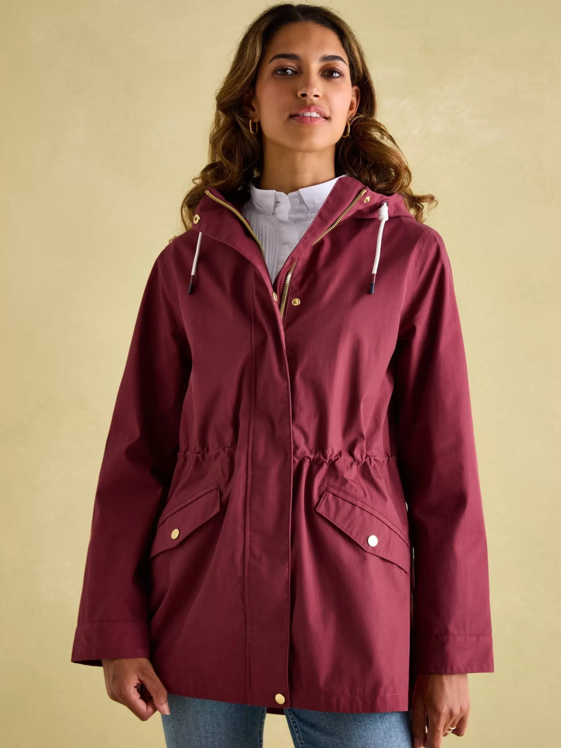 Joules Portwell Waterproof Raincoat With Hood Burgundy Best