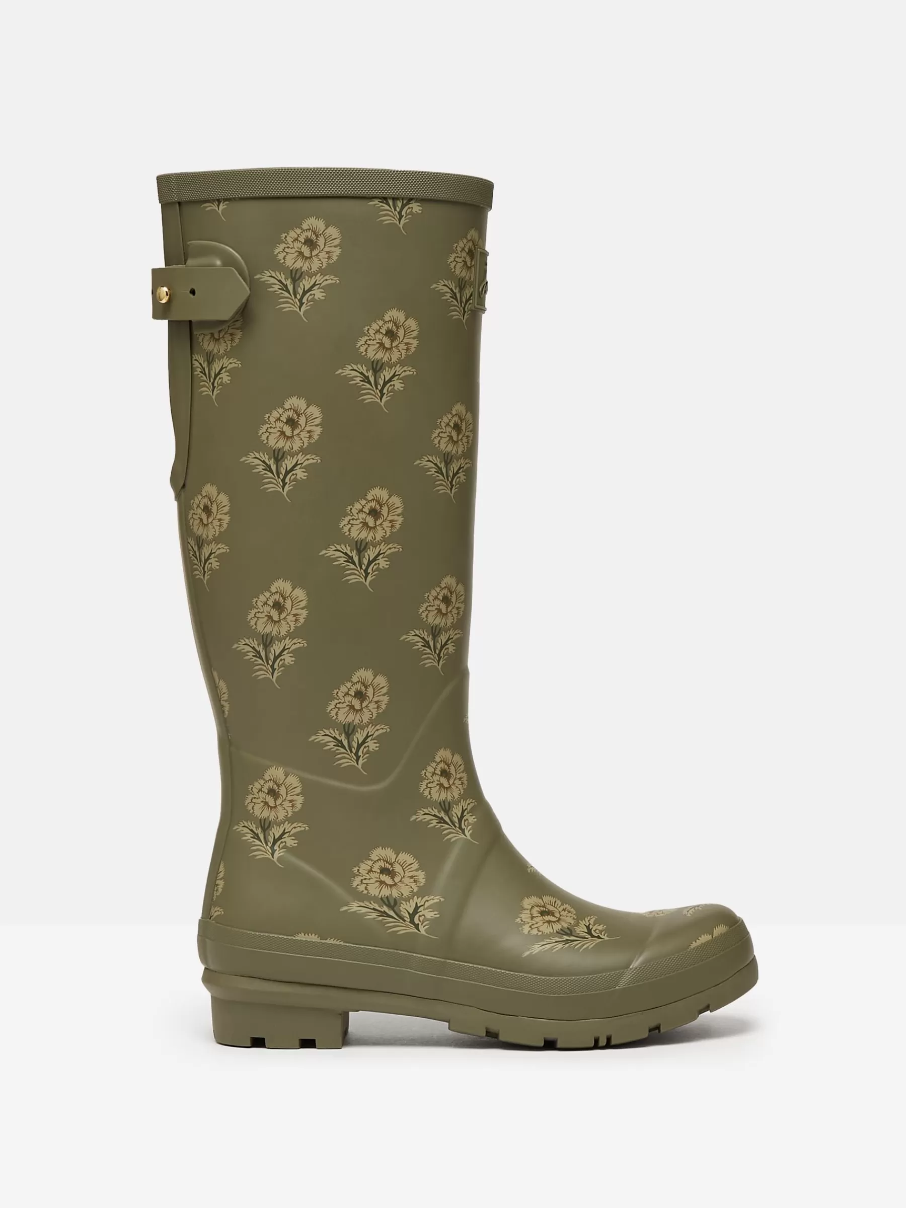 Joules Printed Green Floral Adjustable Tall Wellies GreenFloral Online