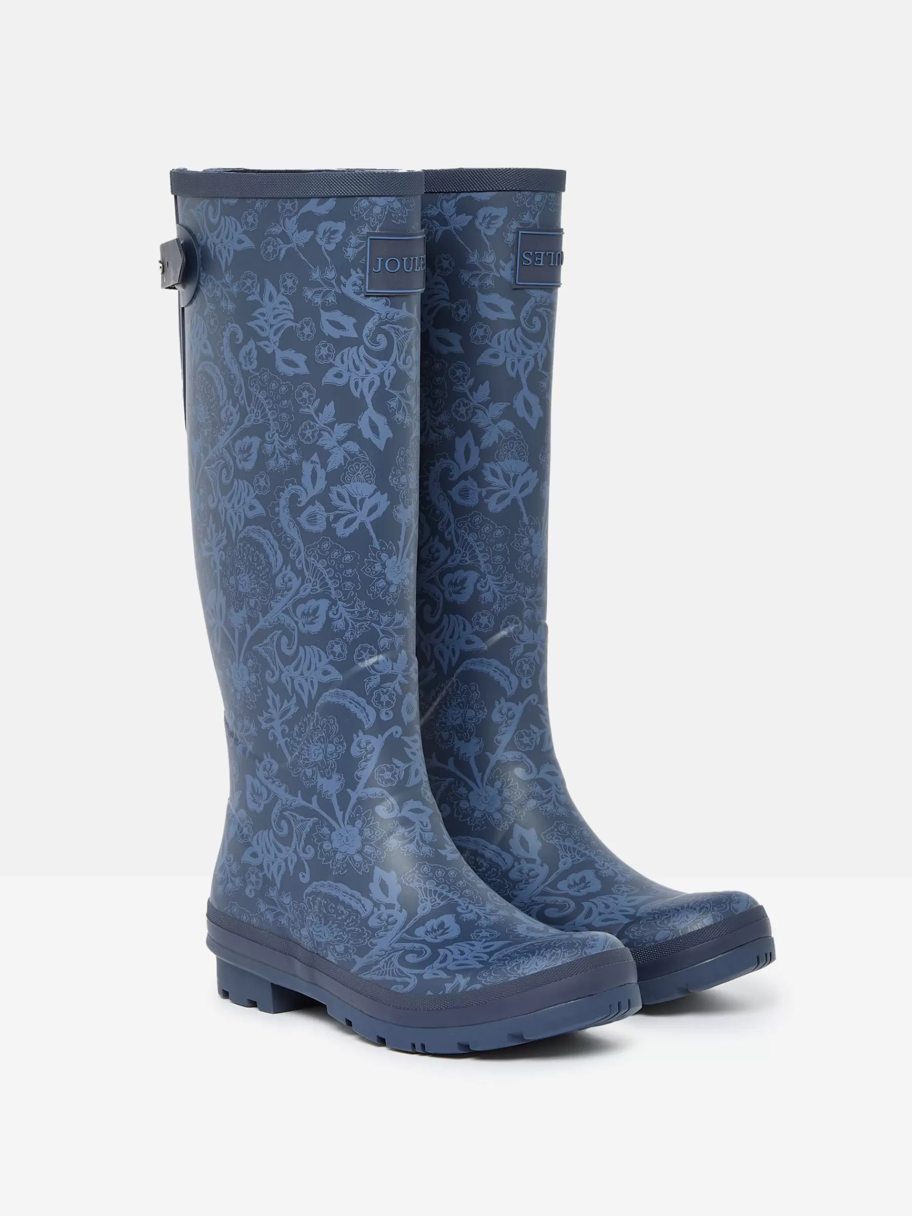 Joules Printed Adjustable Tall Wellies Navy Hot