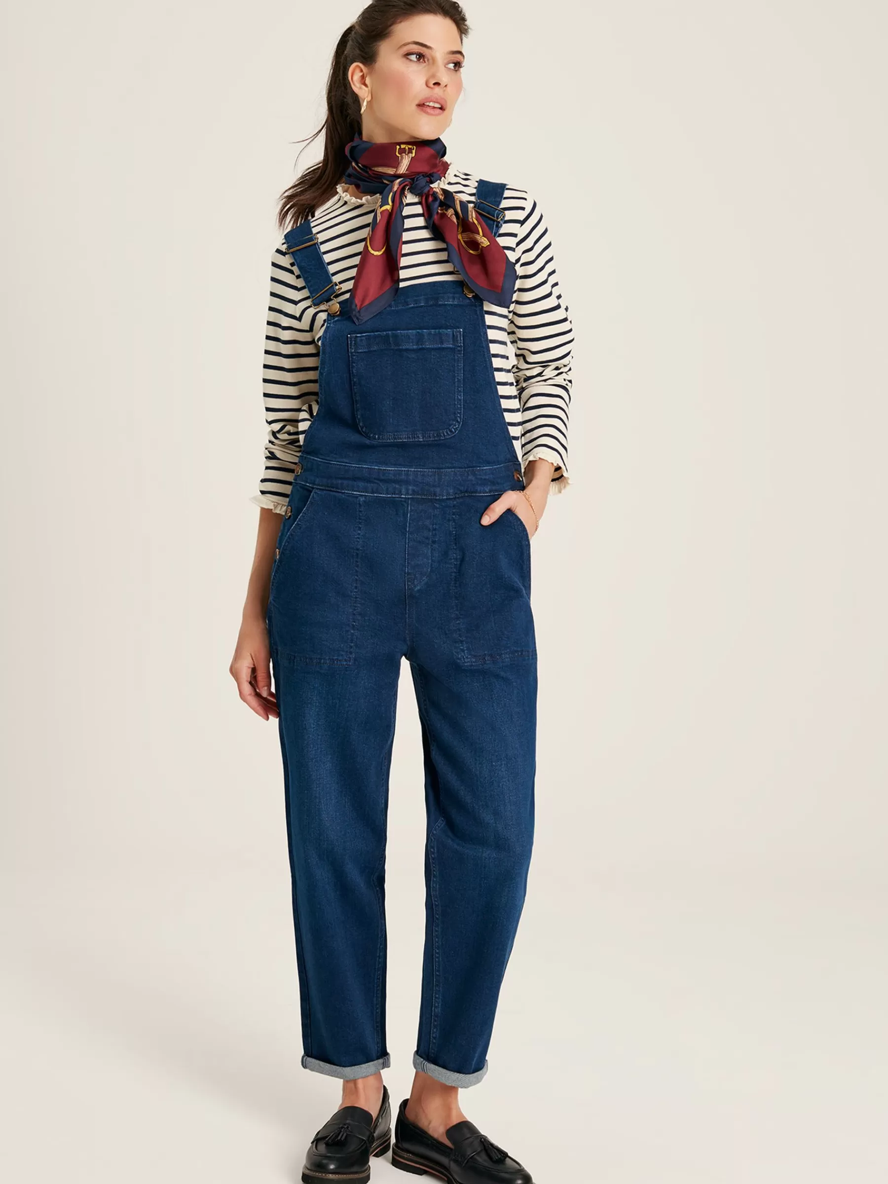 Joules Rampling Denim Dungarees Blue Online