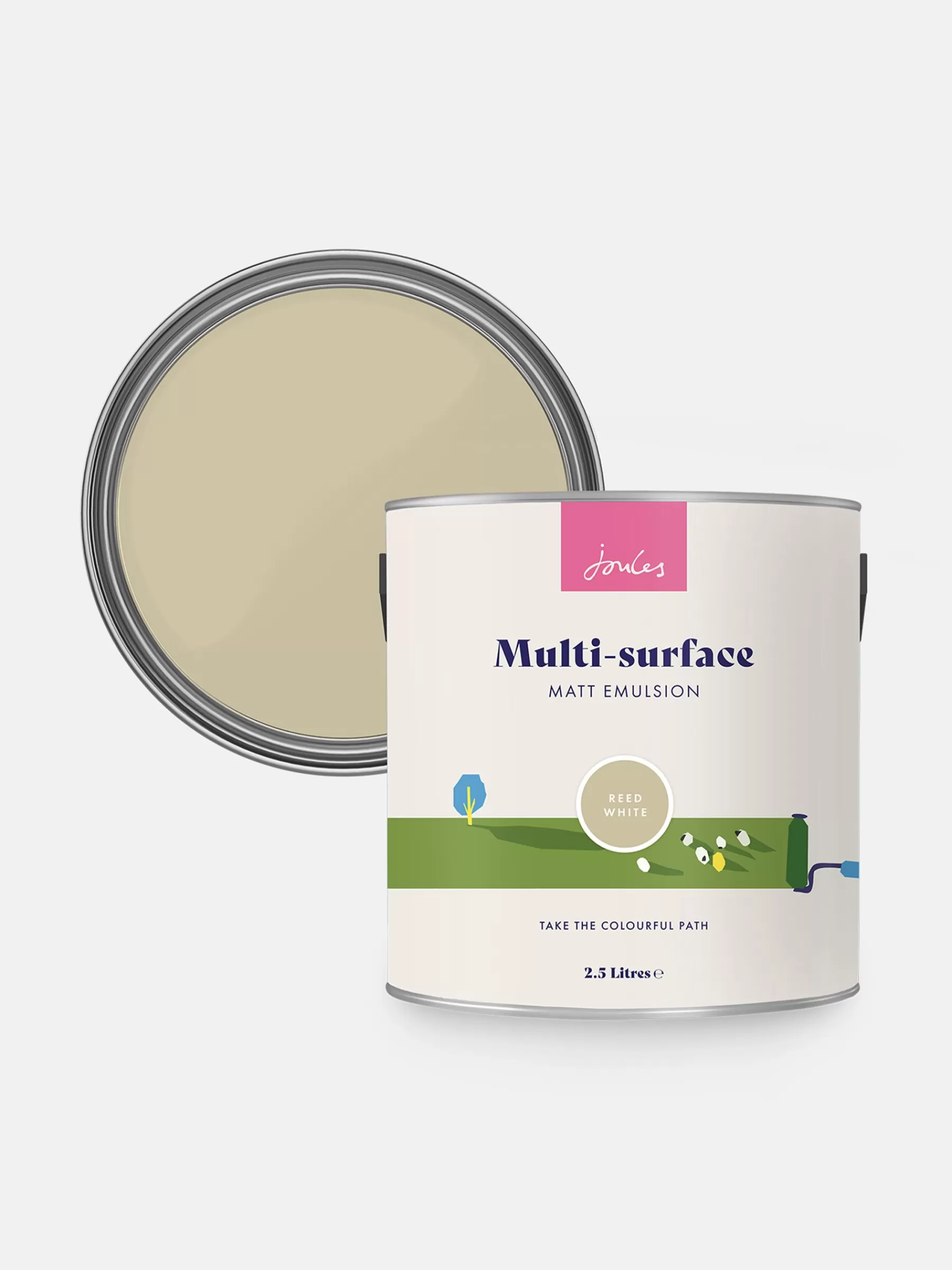 Joules Reed White Natural Multi Surface Matt Emulsion ReedWhiteNatural Best Sale