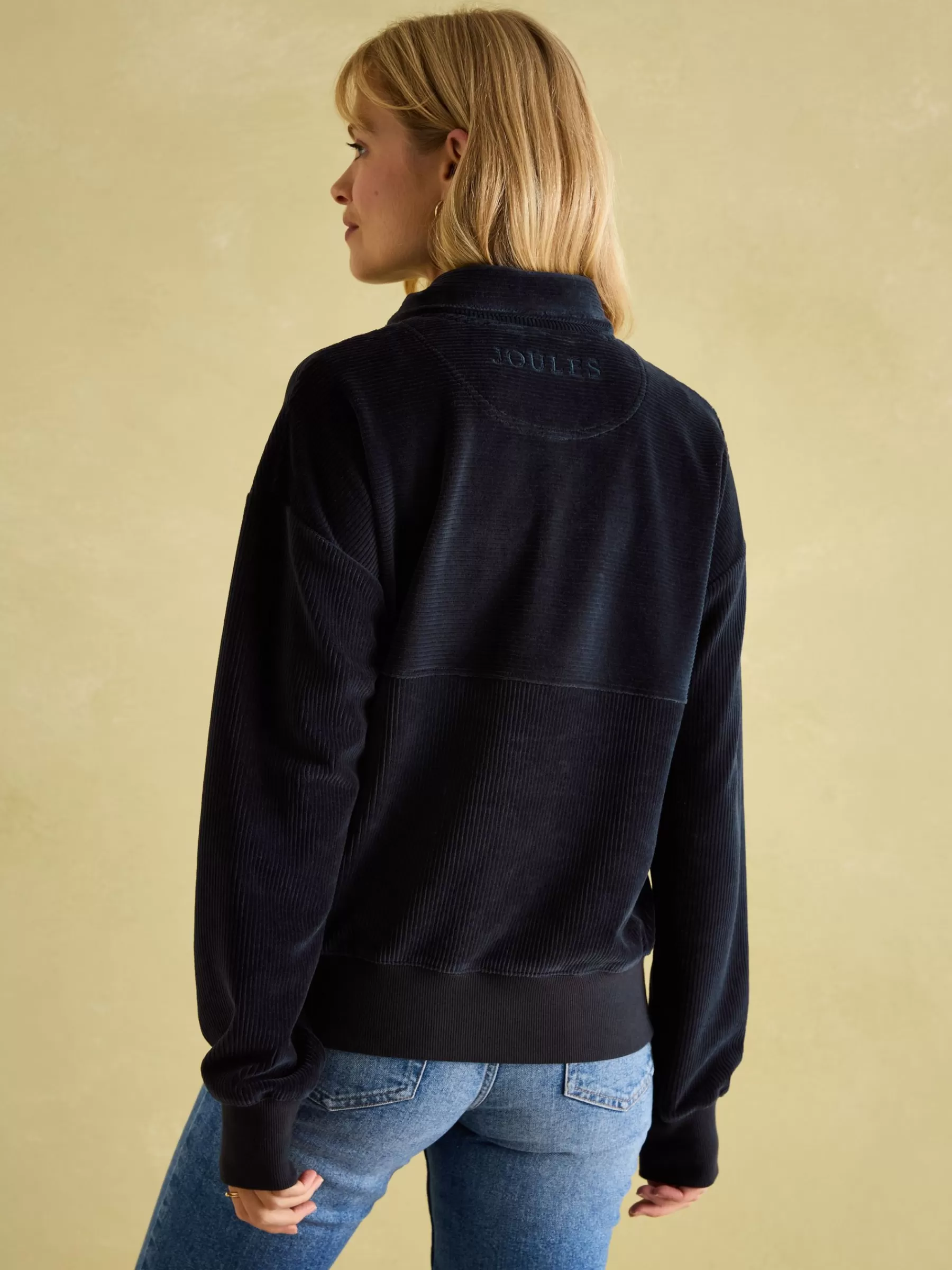 Joules Renee Navy Blue Corduroy Sweatshirt NavyBlue Discount