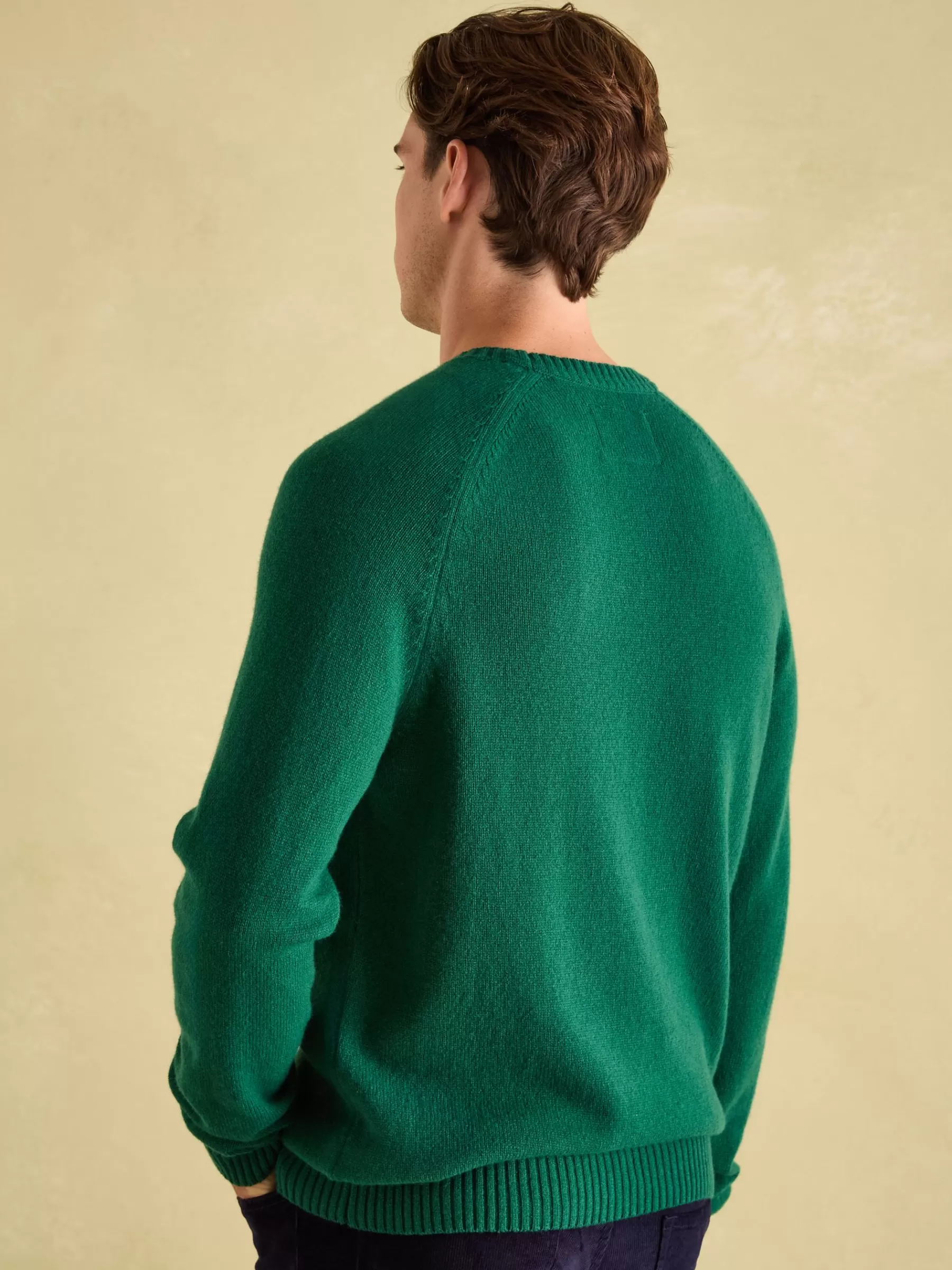 Joules Rowley Lambswool Crew Neck Jumper Green Cheap