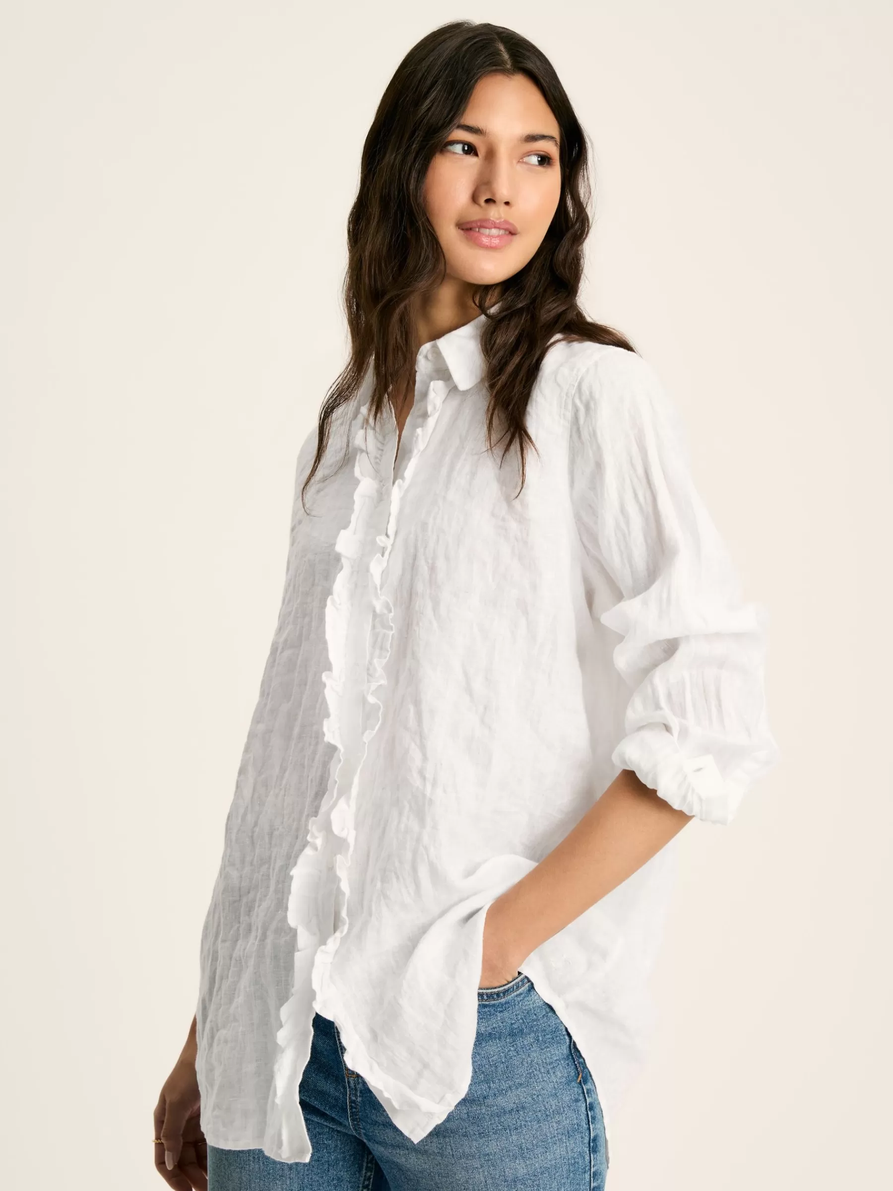 Joules Selene 100% Linen Shirt White Best Sale