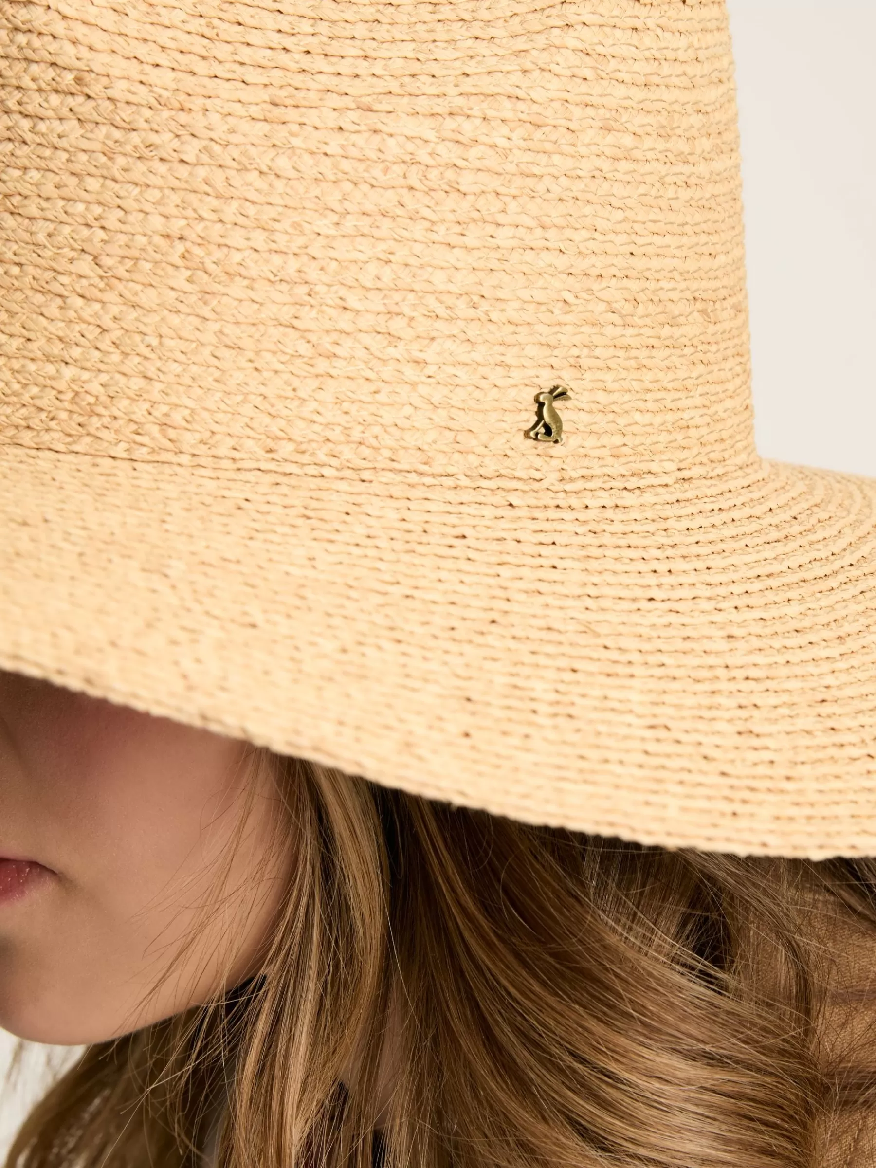 Joules Seville Straw Fedora Hat Natural Flash Sale