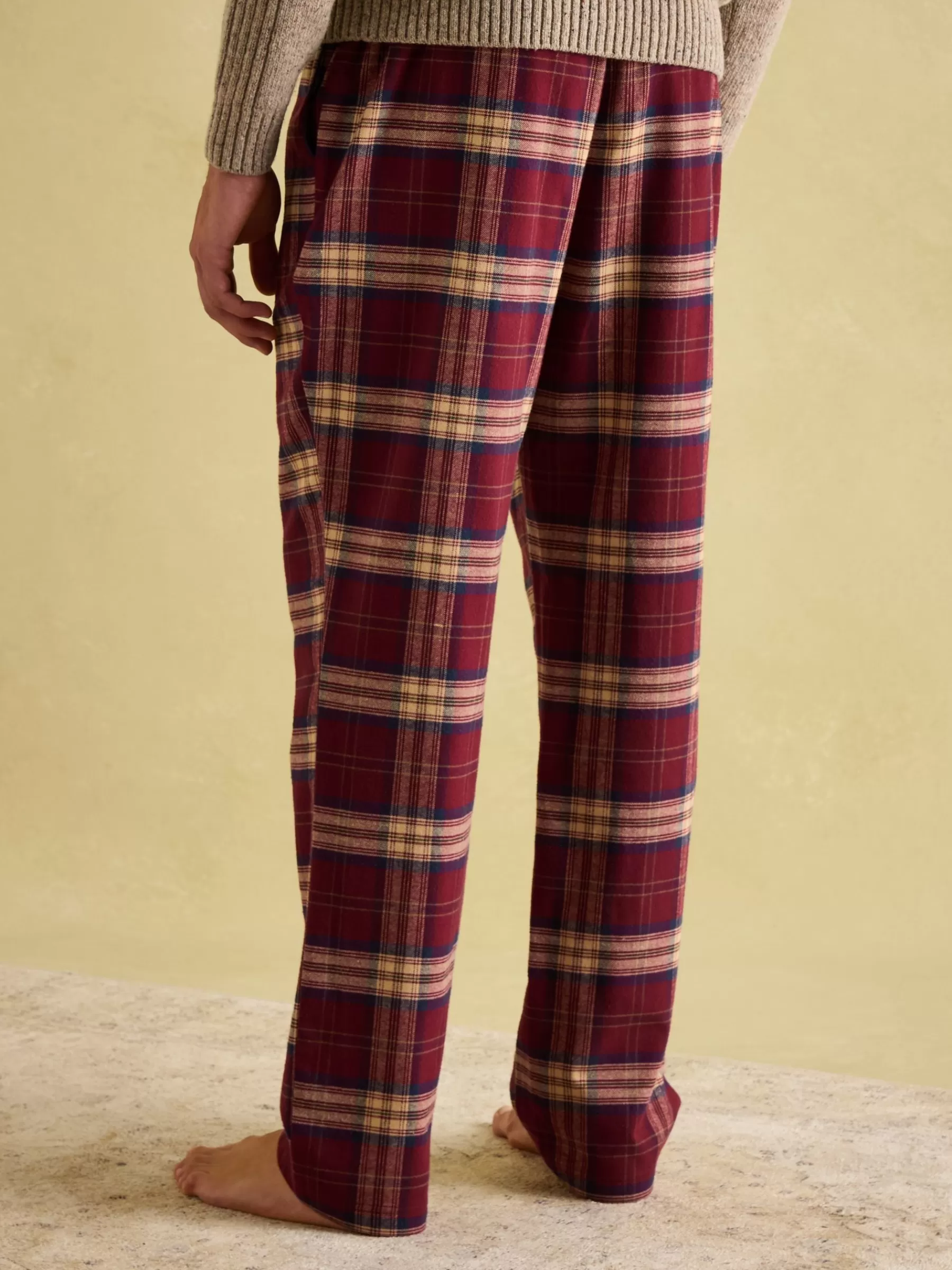 Joules Sleeper Checked Pyjama Bottoms Red Clearance