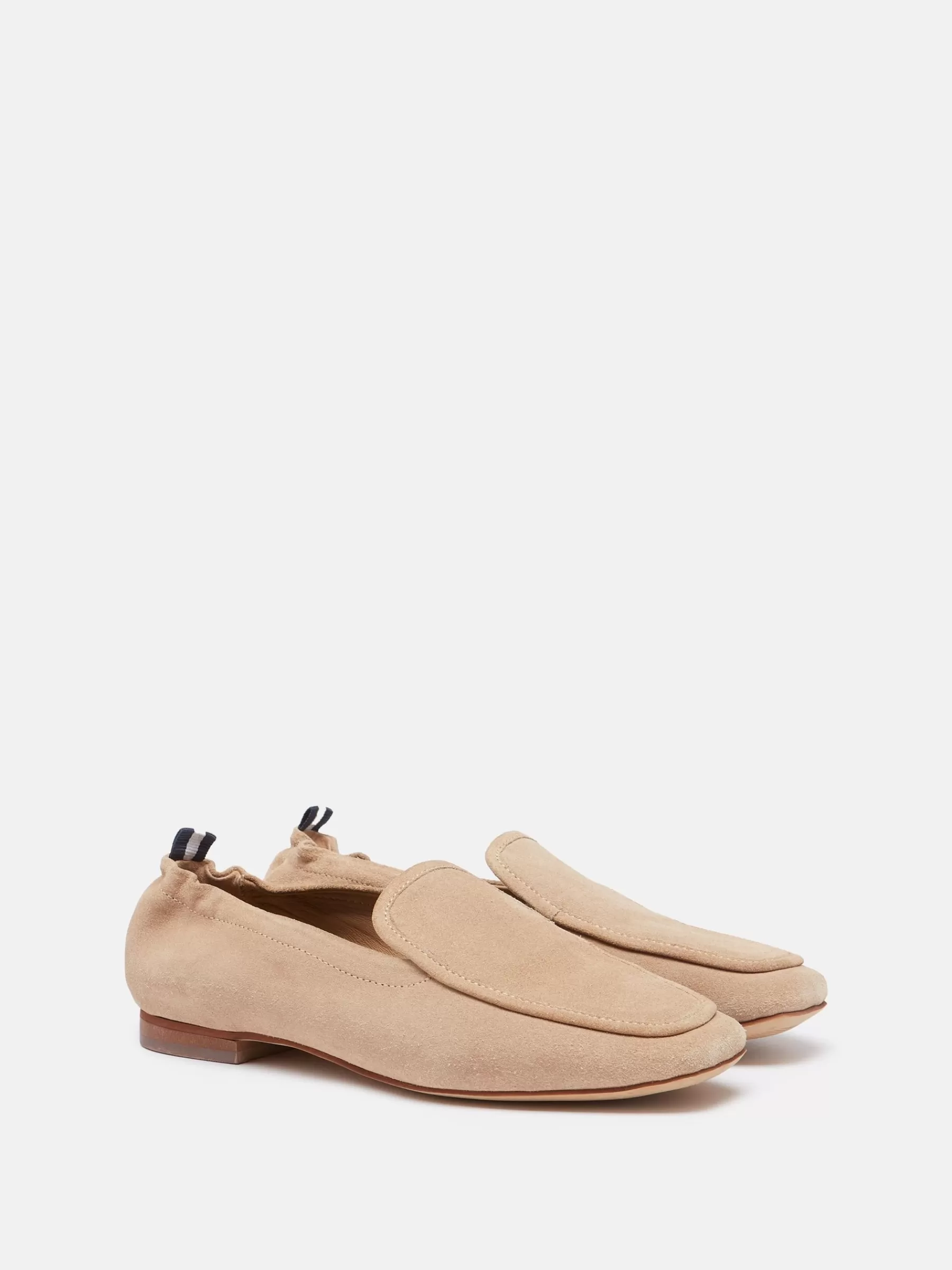 Joules Sloane Narrow Fit Suede Loafers Neutral Discount