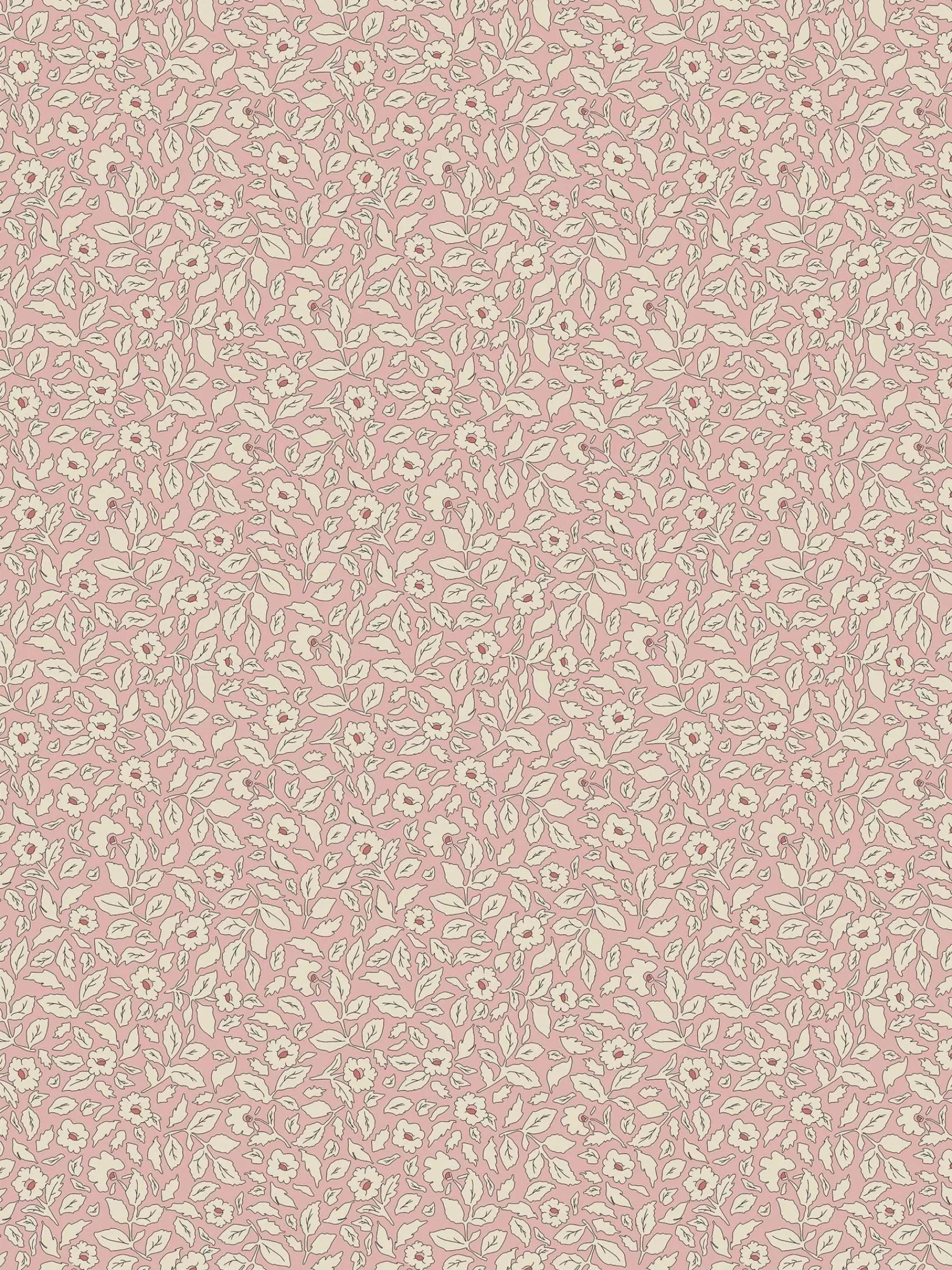 Joules Soft Pink Ditsy Floral Print 10M Wallpaper SoftPink Flash Sale