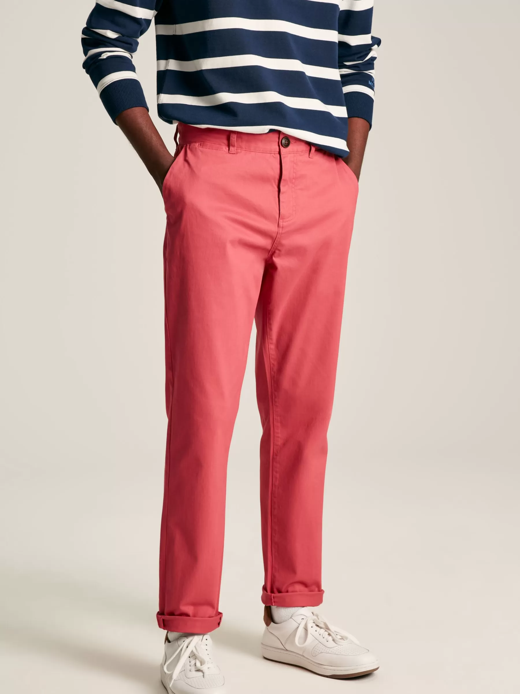 Joules Stamford Slim Fit Chinos Pink Cheap