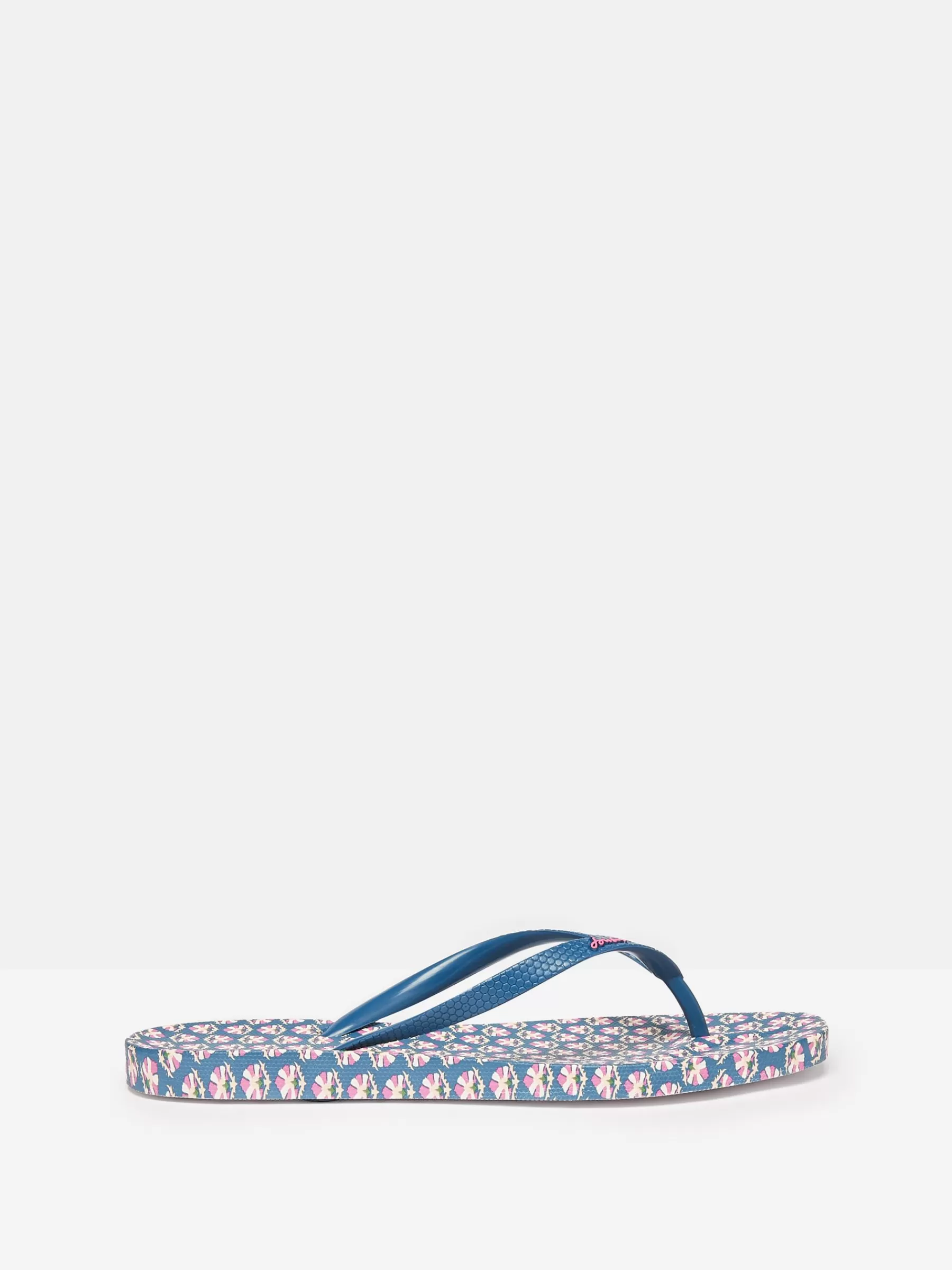 Joules Sunvale Blue Floral Printed Flip Flops BlueFloral Hot