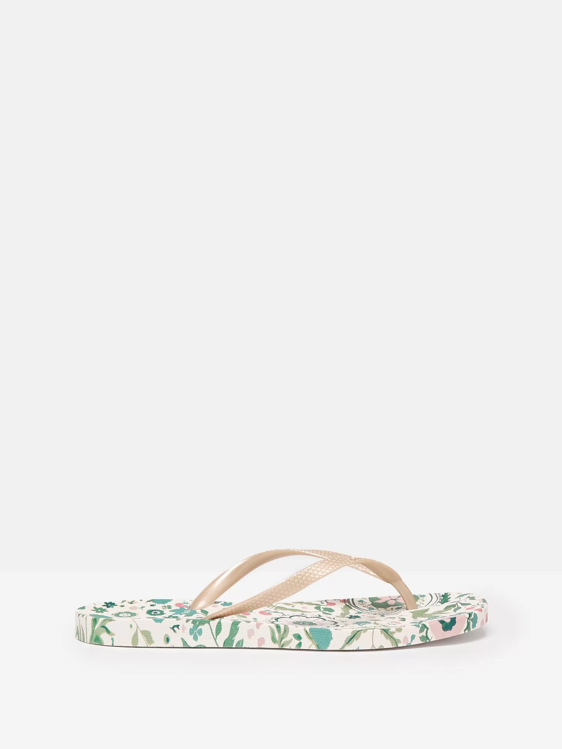 Joules Sunvale Cream Floral Printed Flip Flops CreamFloral New