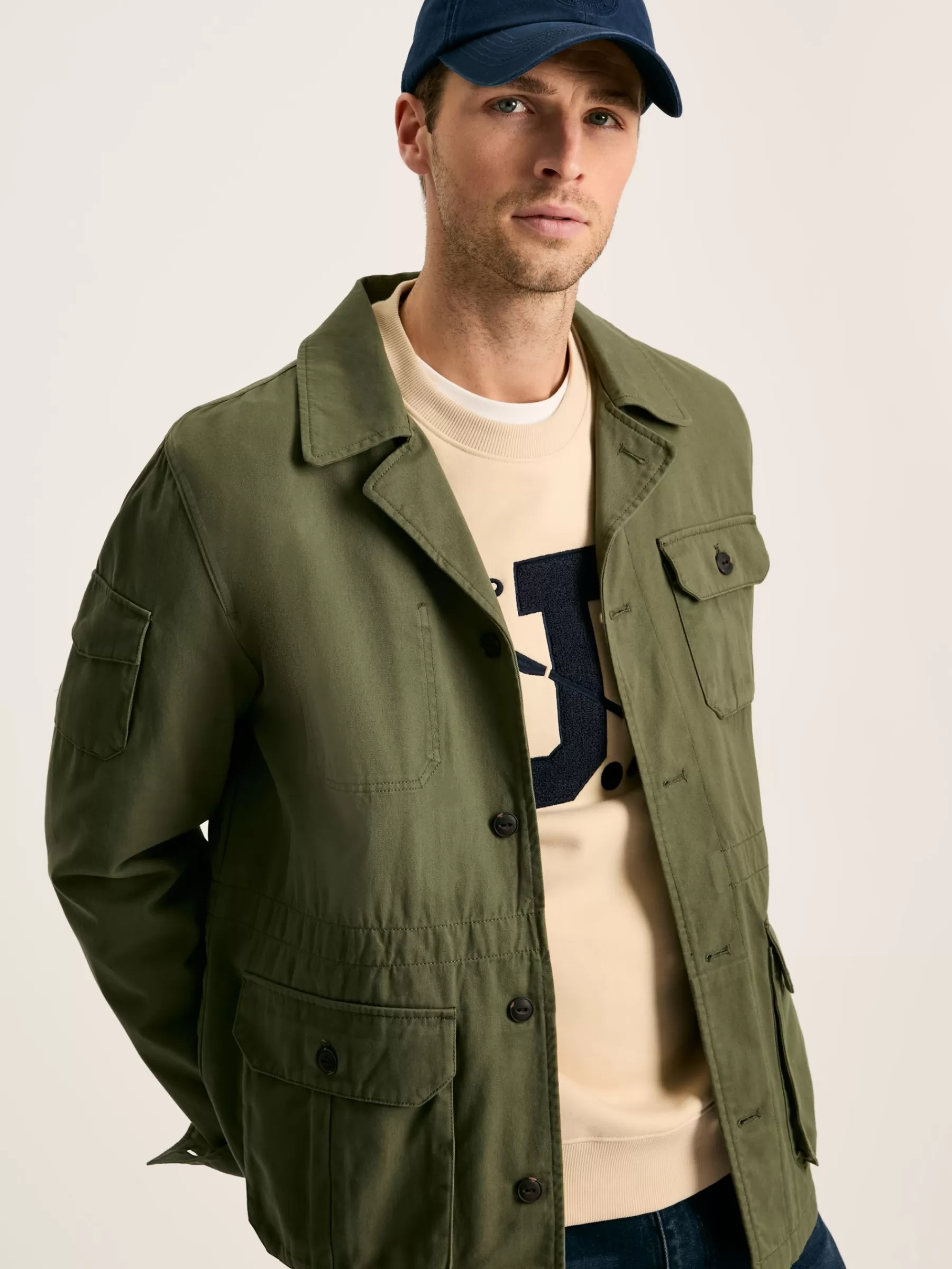 Joules Taddington Cotton Field Jacket Green Cheap