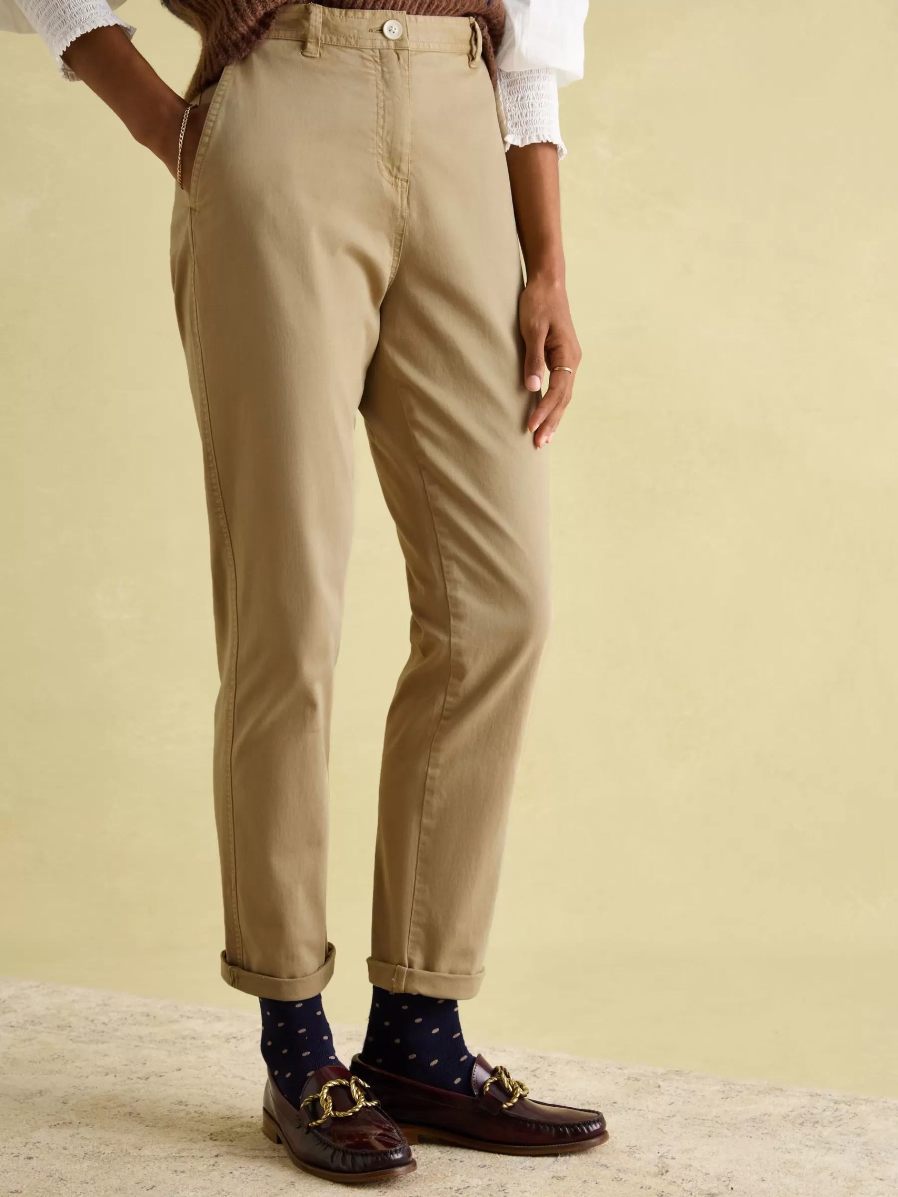 Joules Tan Stone Slim Fit Chino Trousers TanStone Online