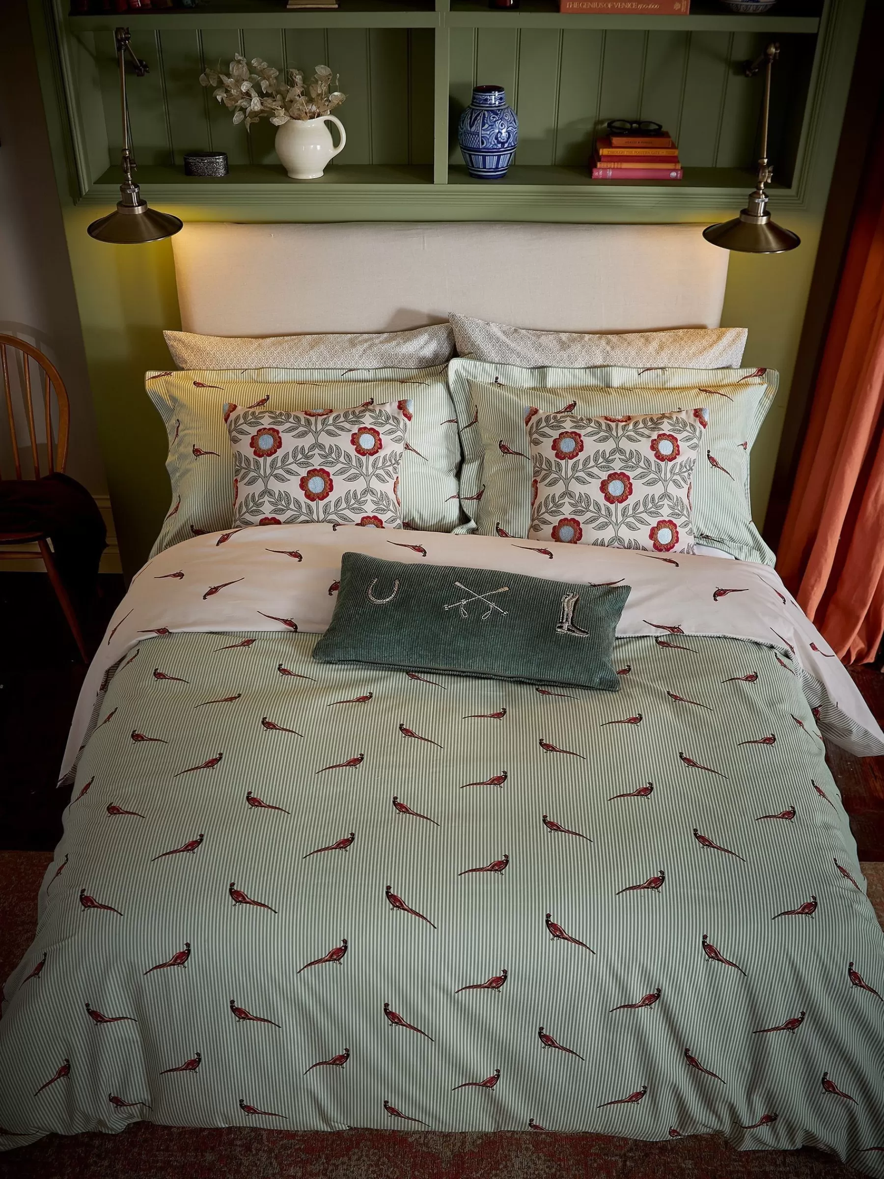 Joules The Pheasant 100% Cotton Pheasant Bedding Set Green Best Sale