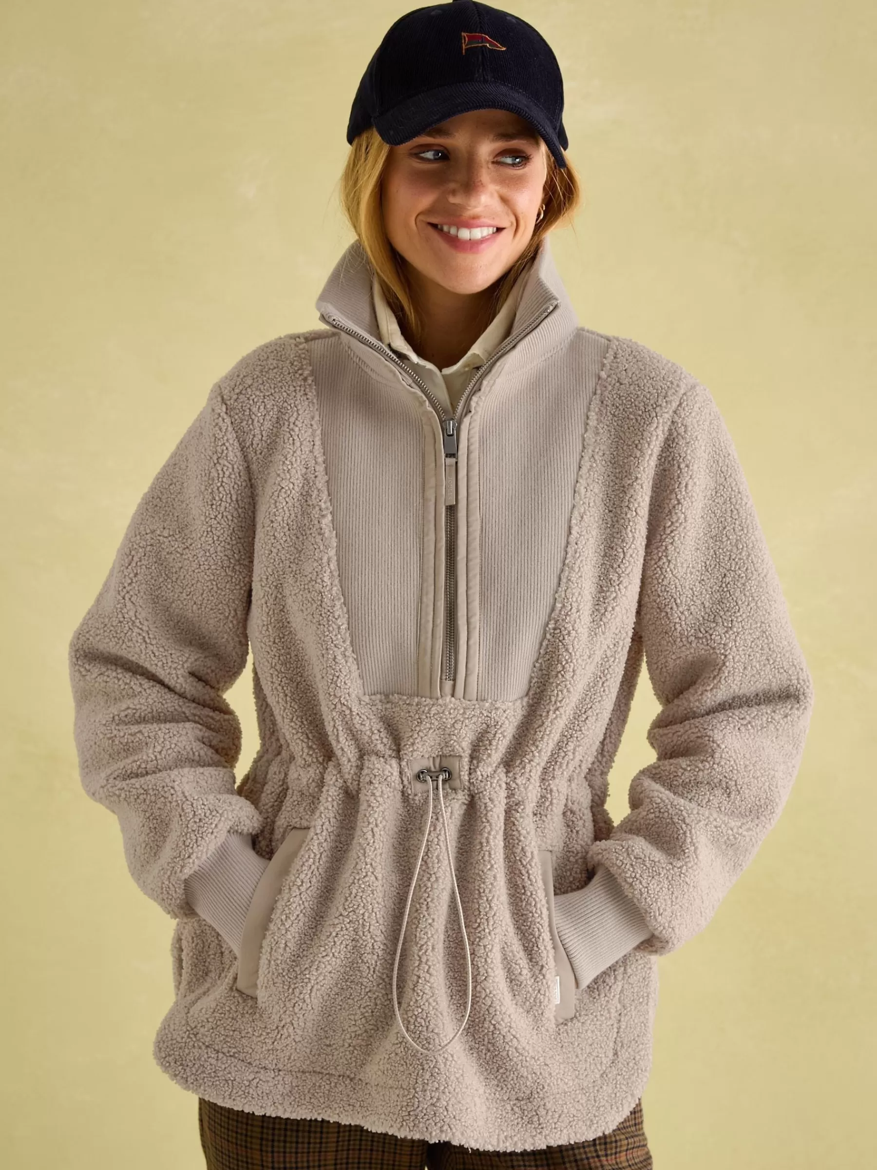 Joules Thurleston Borg Fleece Neutral Store