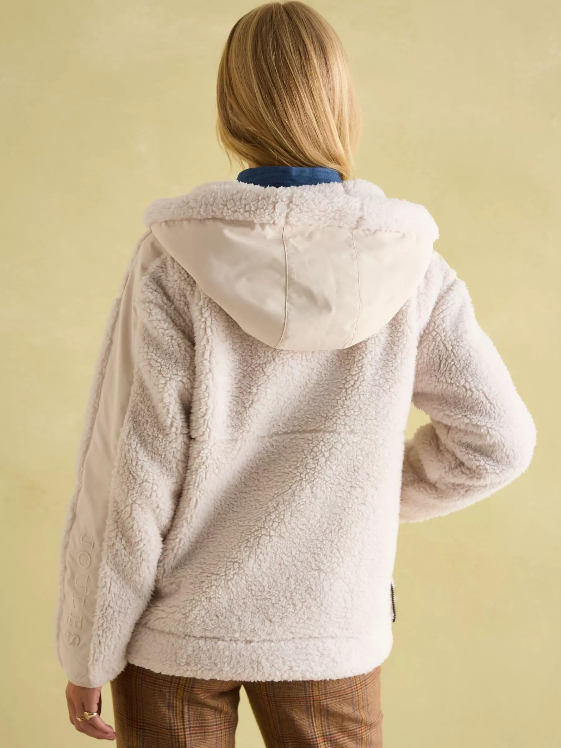 Joules Tilly Hooded Fleece Cream Sale