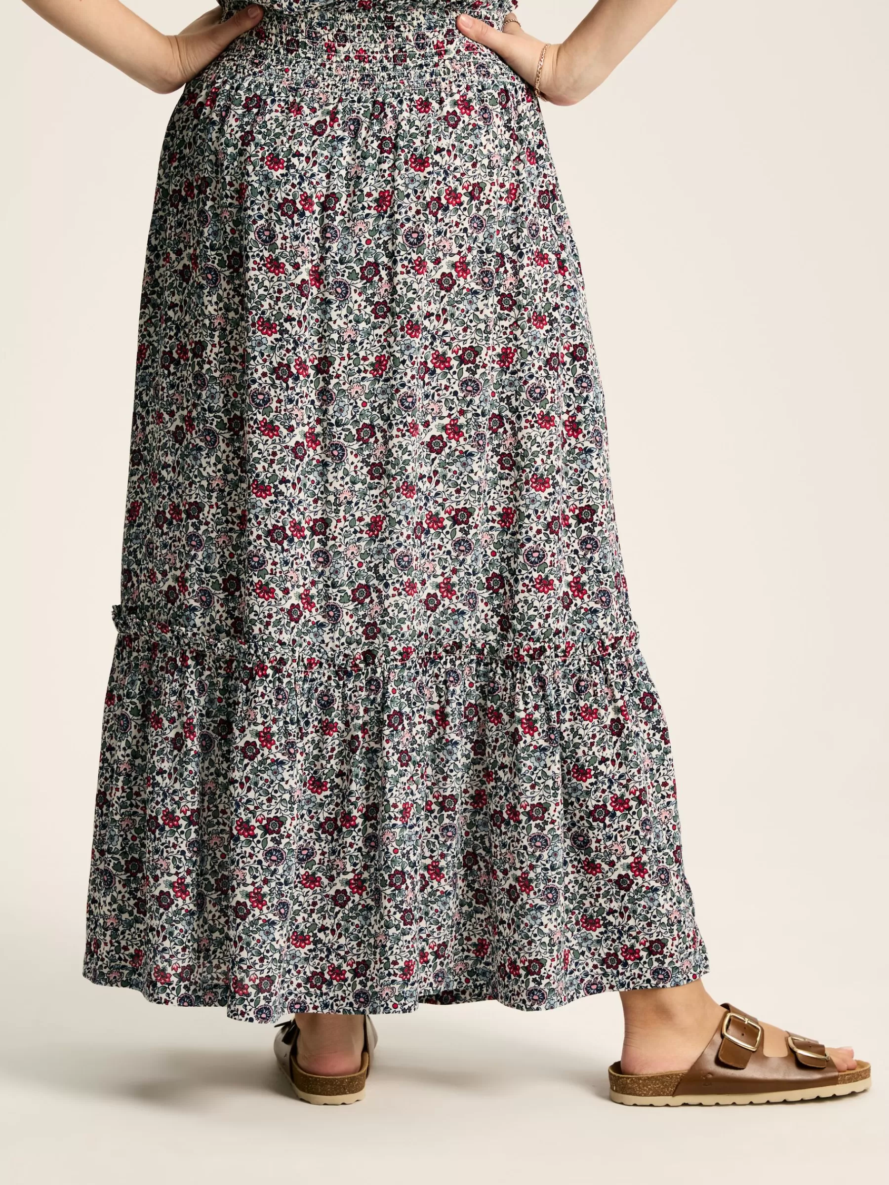 Joules Verity Tiered Skirt Multi Cheap