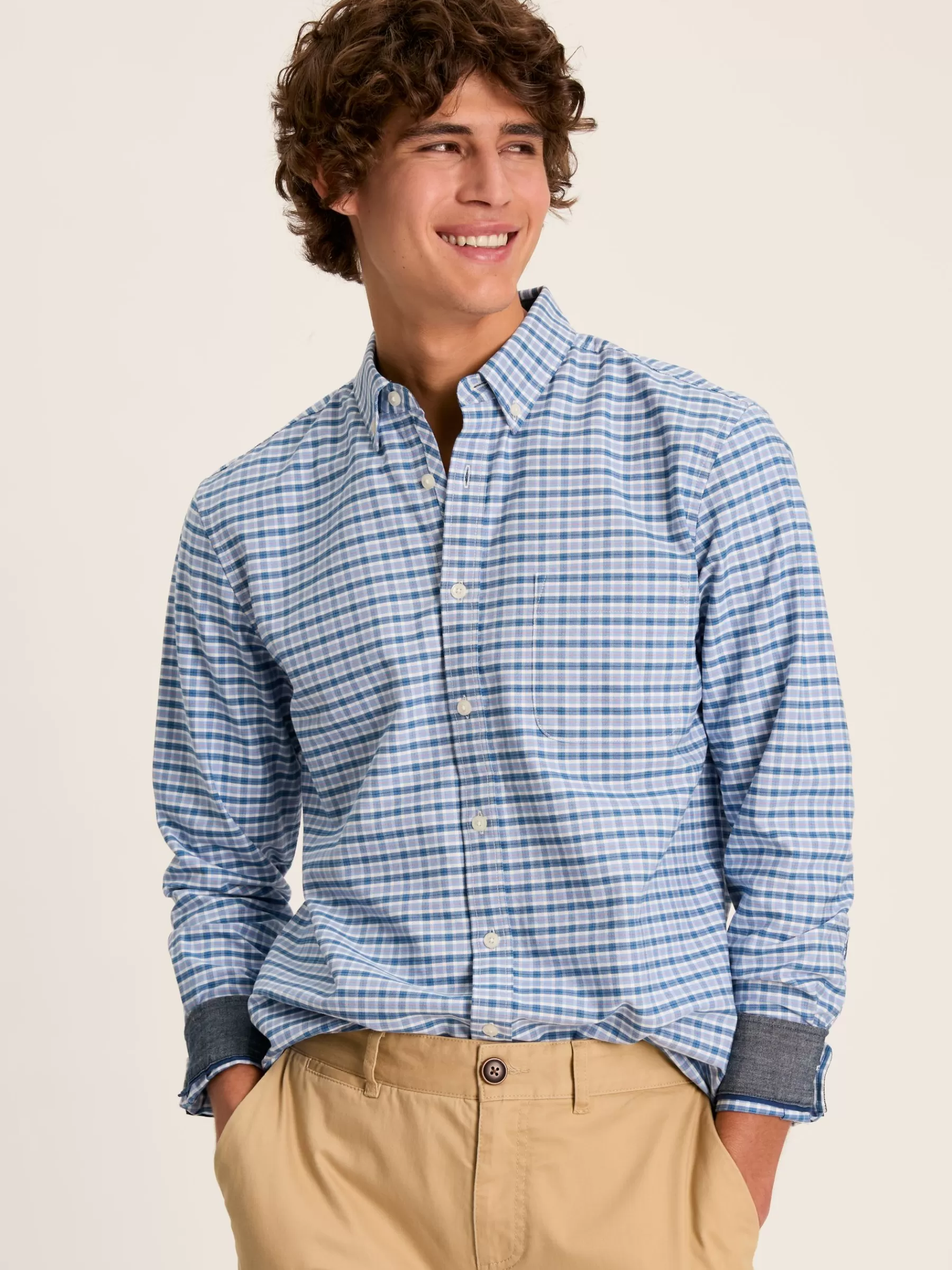 Joules Welford Blue Gingham Cotton Check Shirt BlueGingham Flash Sale