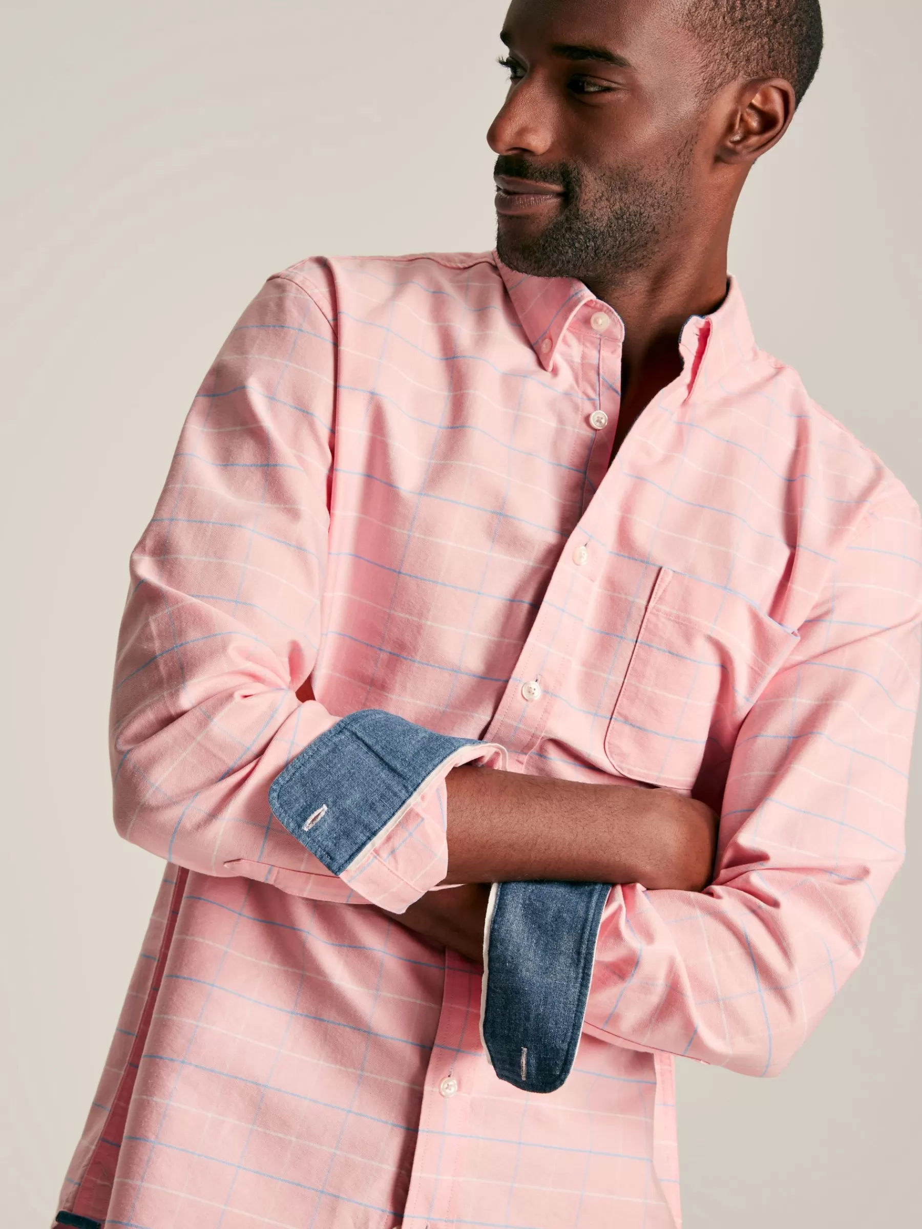 Joules Welford Cotton Check Shirt Pink Best